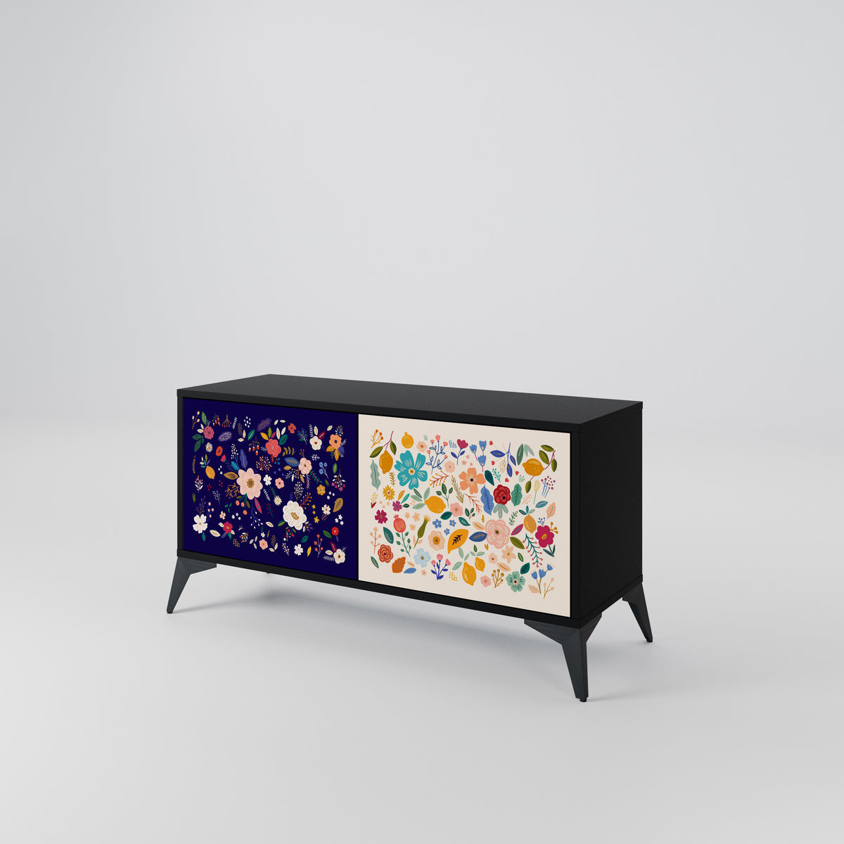 FLORAL COMBINATION Kompaktes 2-türiges TV-Lowboard