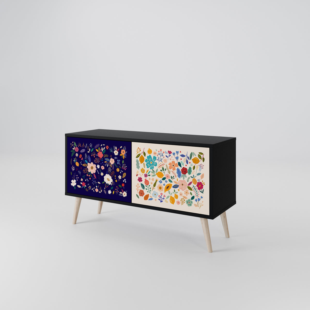 FLORAL COMBINATION Kompaktes 2-türiges TV-Lowboard