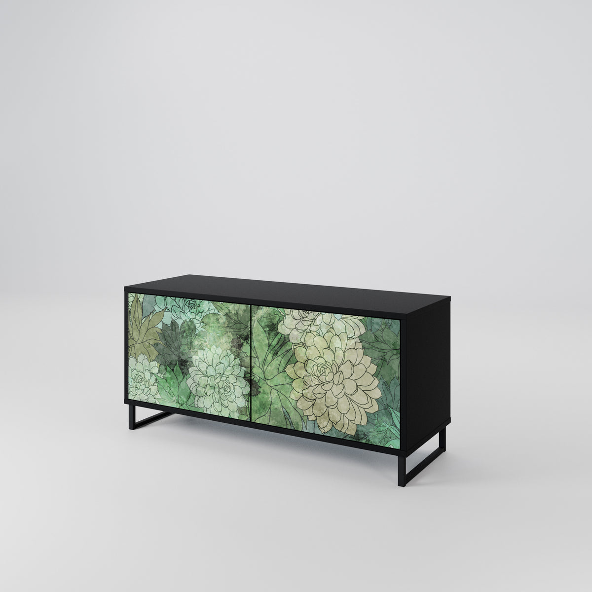 SUCCULENT CLUSTER Kompaktes 2-türiges TV-Lowboard
