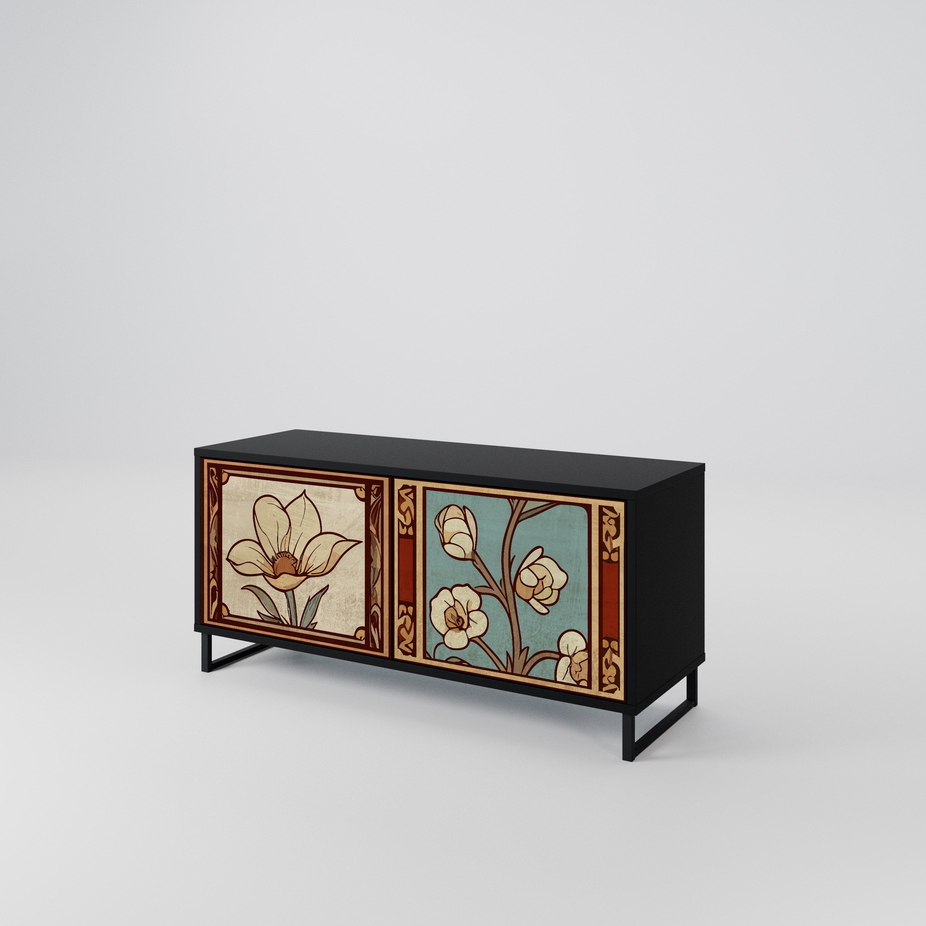 TIMELESS FLORA Compact 2-Door TV Cabinet