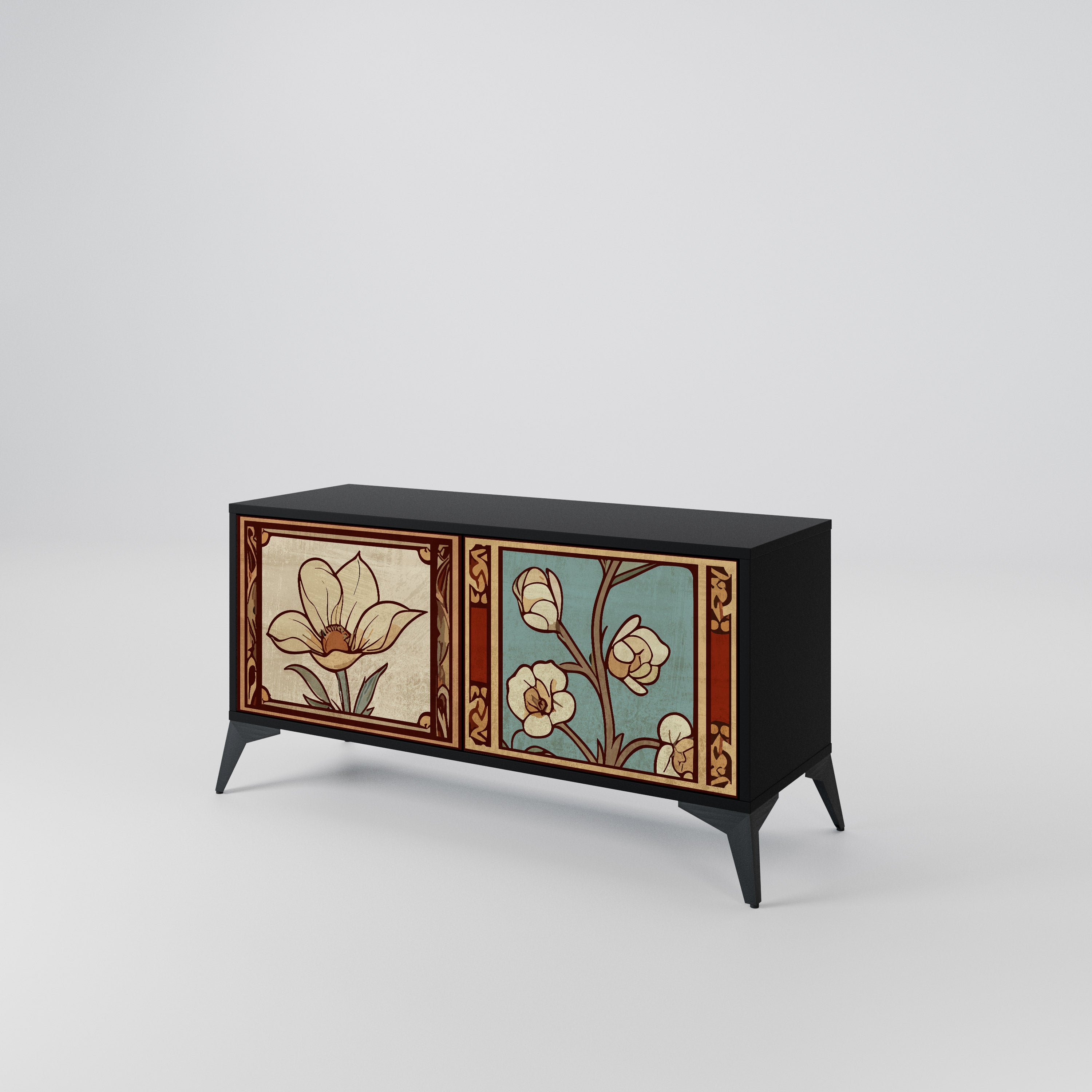 TIMELESS FLORA Compact 2-Door TV Cabinet
