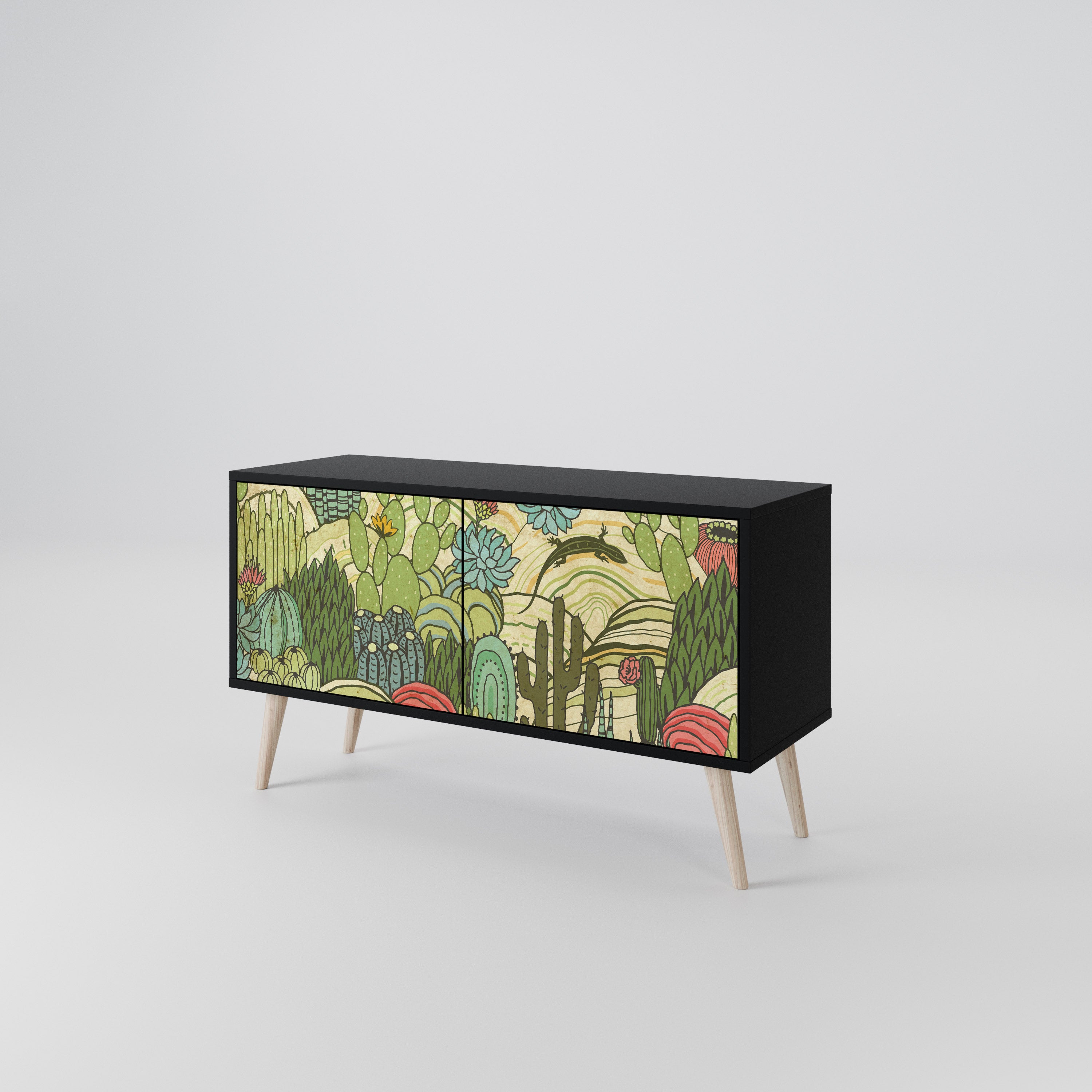 SUCCULENTS KALEIDOSCOPE Compact 2-Door TV Cabinet