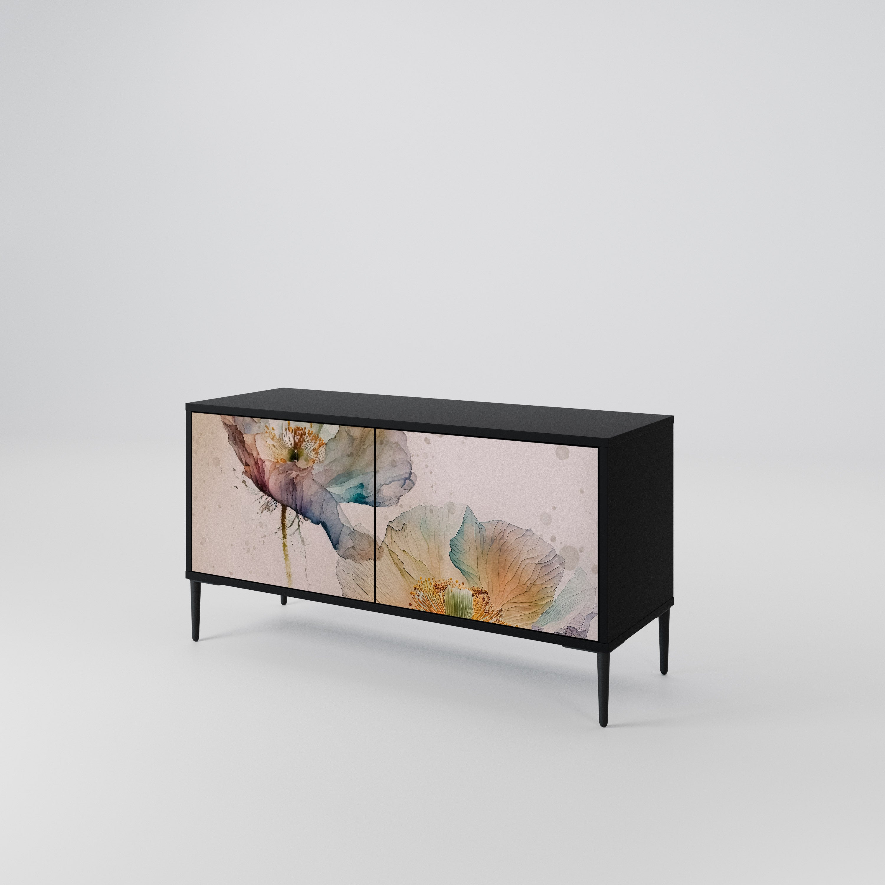 SOFTEN POPPY Compact 2-Door TV Cabinet