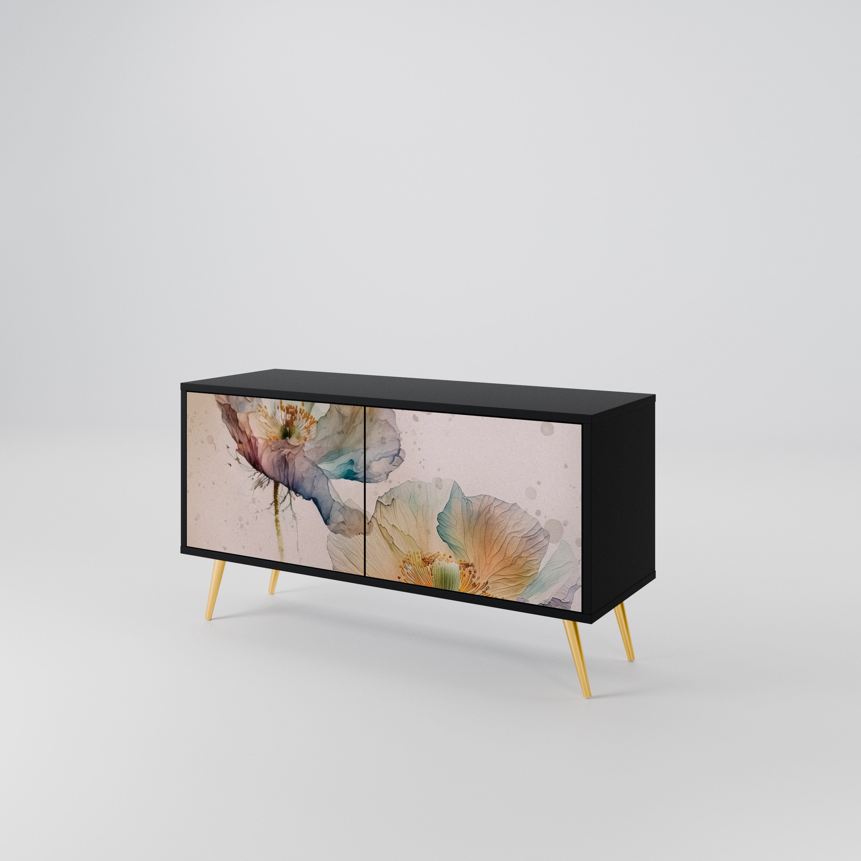 SOFTEN POPPY Compact 2-Door TV Cabinet