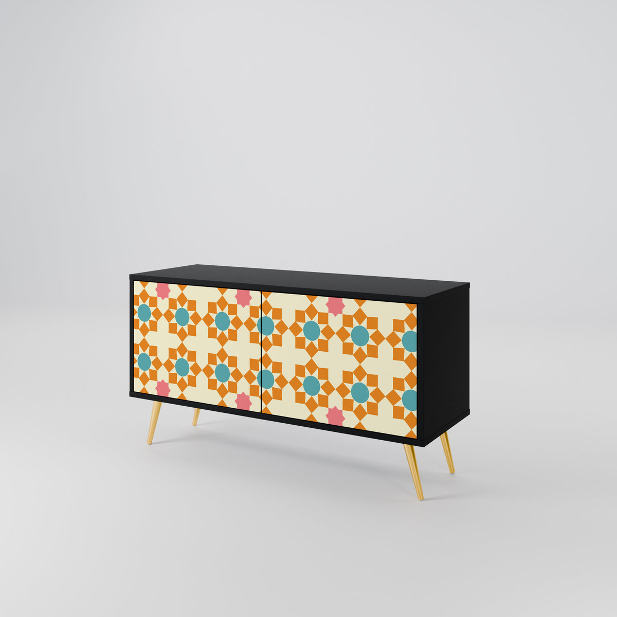 FLORAL DECOR Kompaktes 2-türiges TV-Lowboard