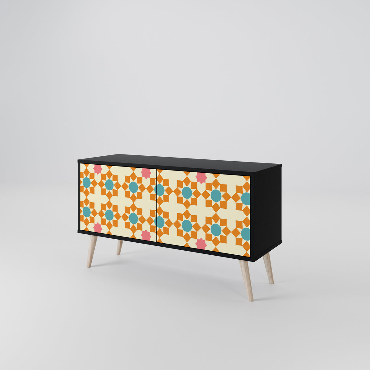 FLORAL DECOR Kompaktes 2-türiges TV-Lowboard