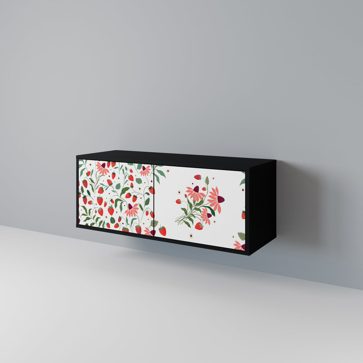 FLOWERS AND STRAWBERRIES Kompaktes 2-türiges TV-Lowboard