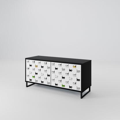 CATS COMPILATION Compact 2-Door TV Cabinet