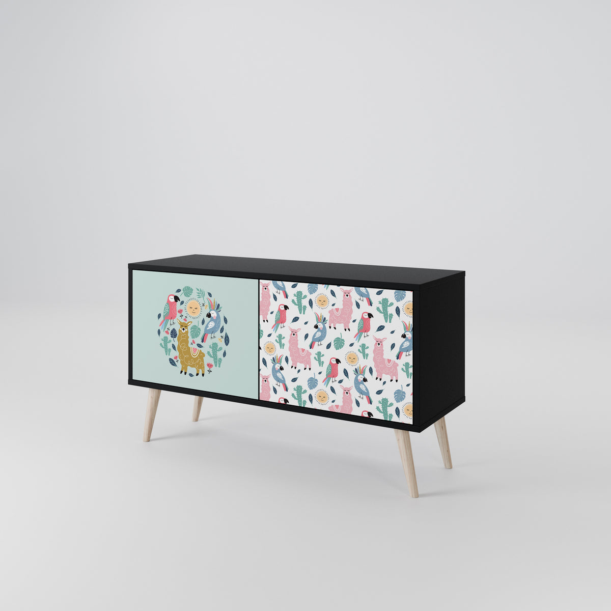 COLORFUL ALPACAS Kompaktes 2-türiges TV-Lowboard