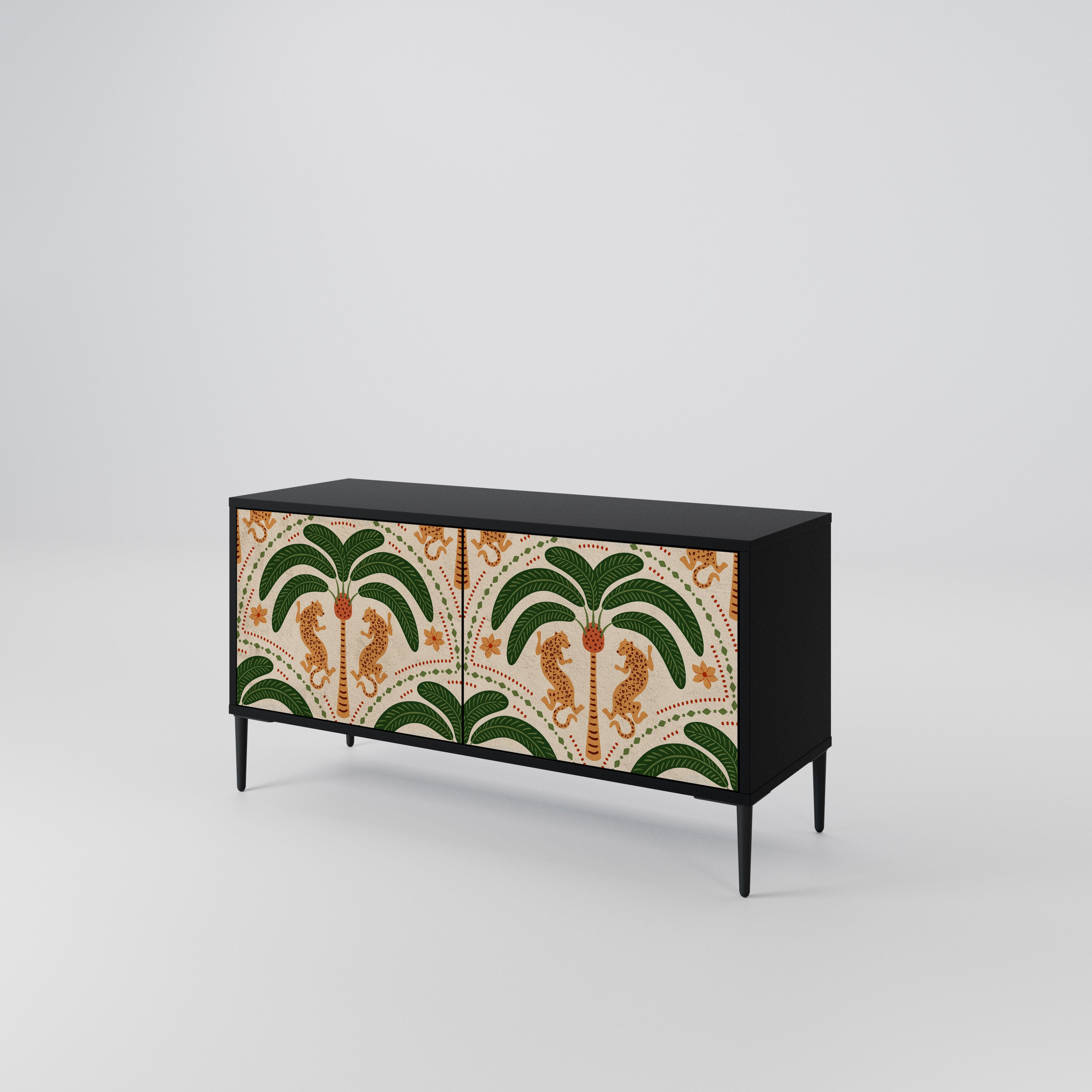 DANCING PREDATORS Compact 2-Door TV Cabinet