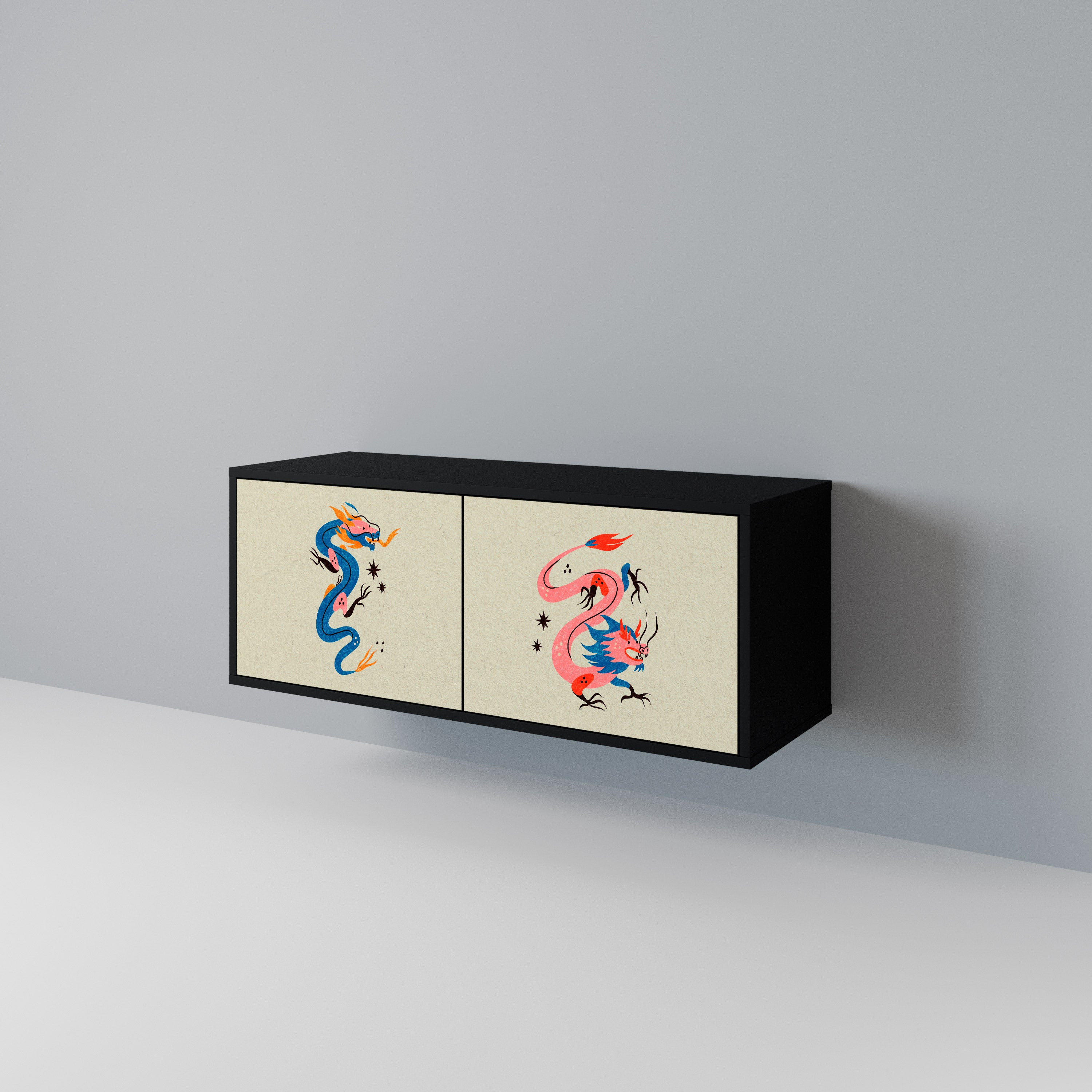 MYTHOLOGICAL CREATURES Compact 2-Door TV Cabinet