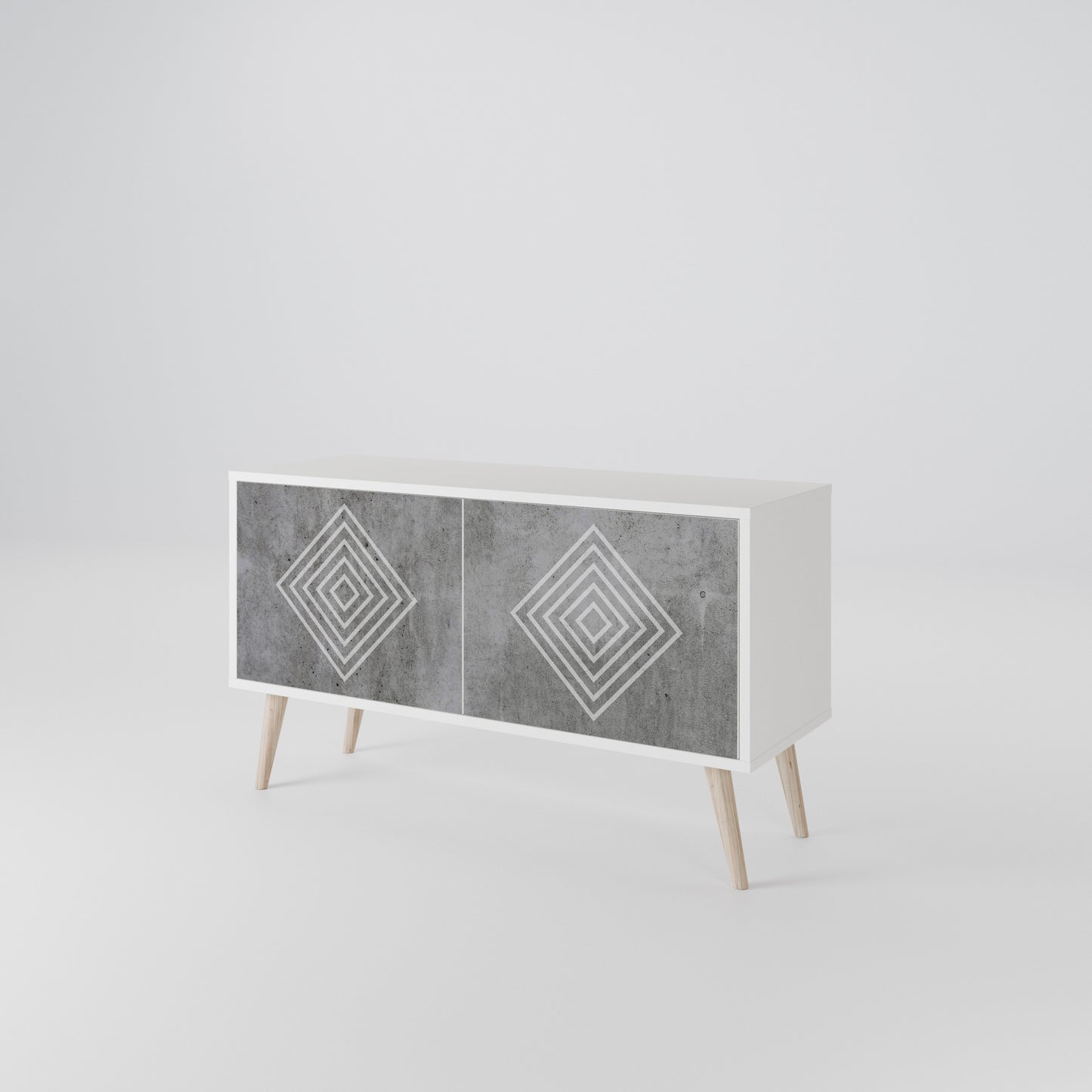 POLYGONAL ARTISTRY Kompaktes 2-türiges TV-Lowboard