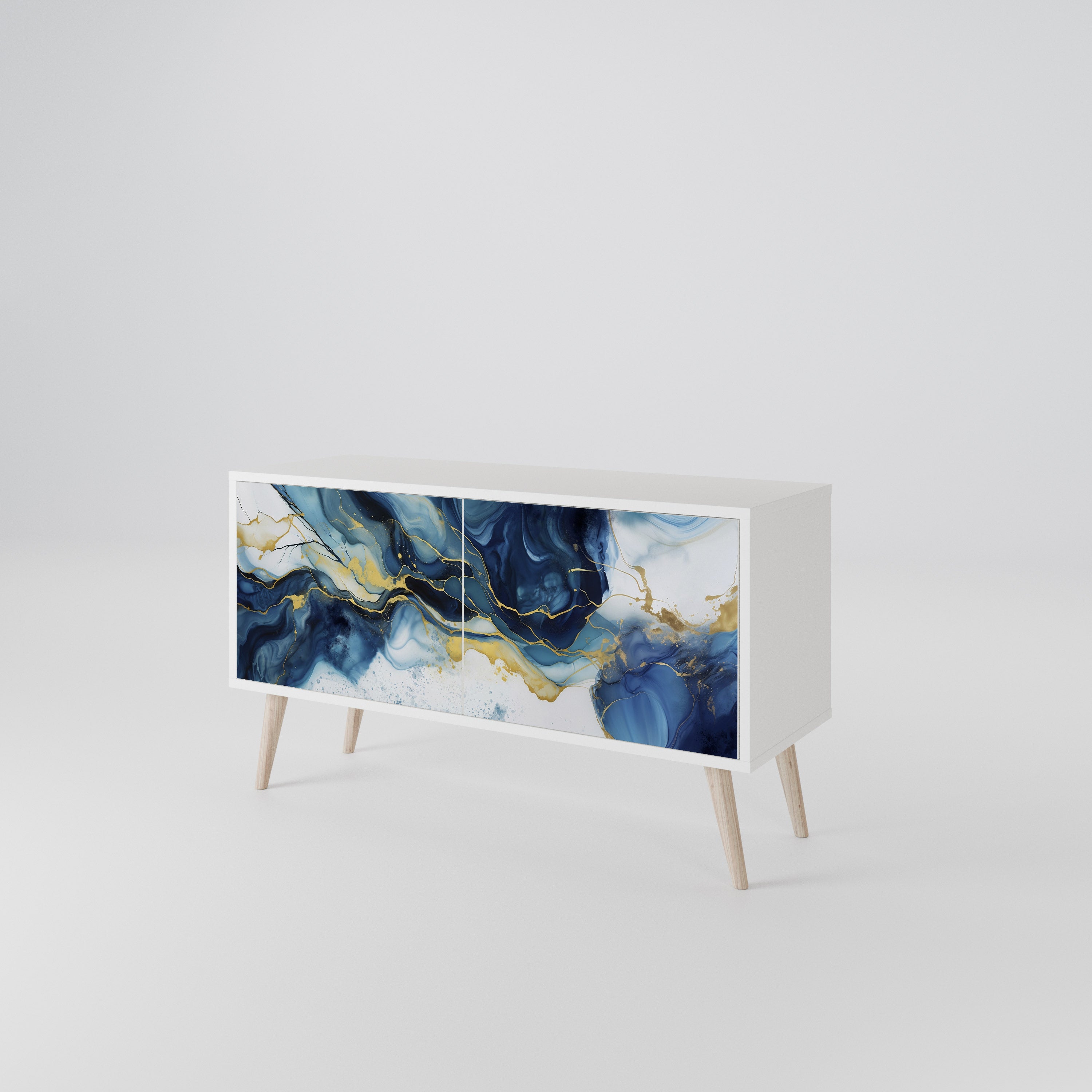 INKY MARBLE Kompaktes 2-türiges TV-Lowboard