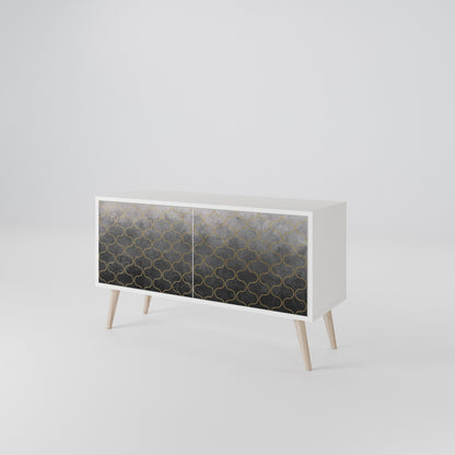 TESSELATED GRAYISH Kompaktes 2-türiges TV-Lowboard