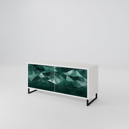 POLYGONAL FLOATING Kompaktes 2-türiges TV-Lowboard