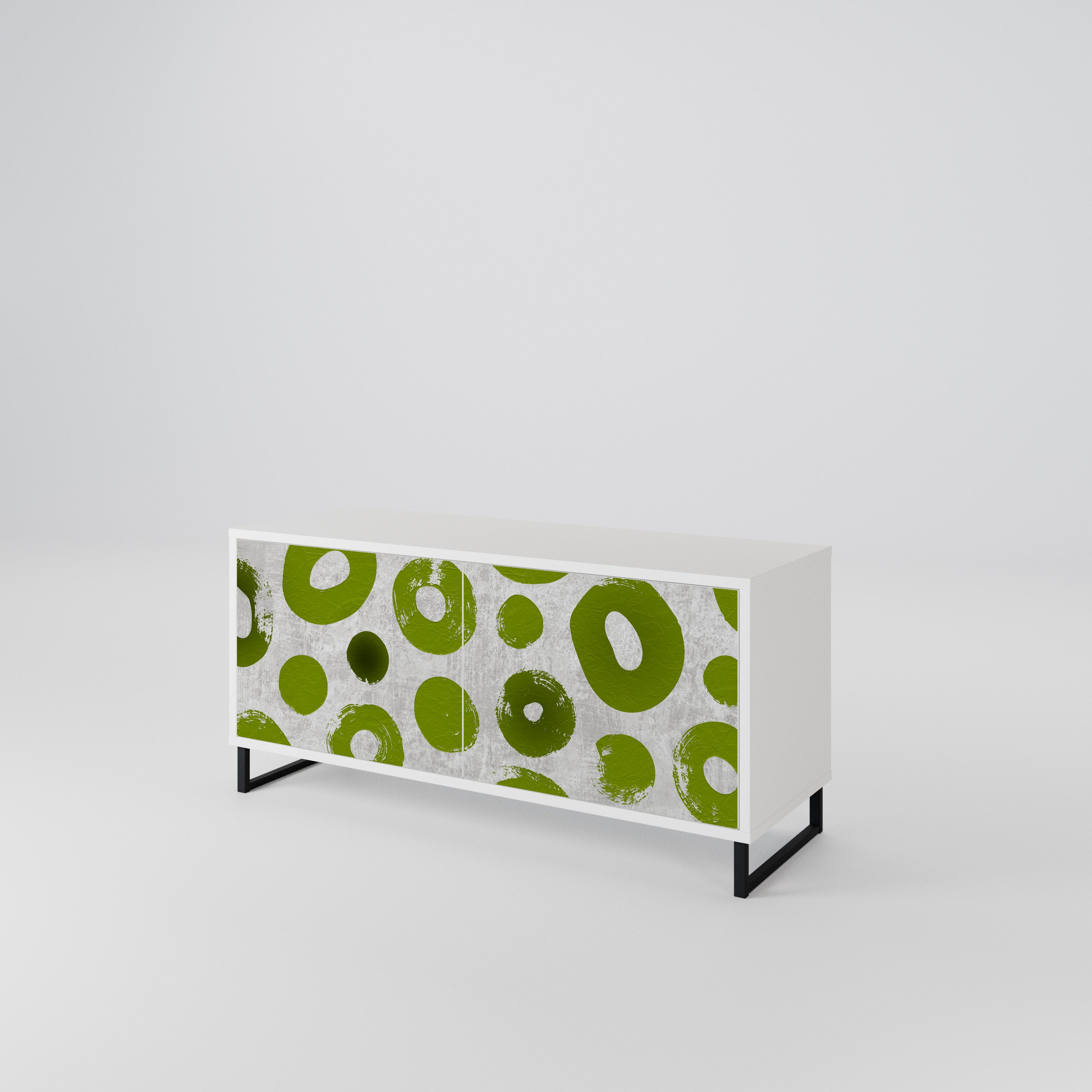 GREEN RHAPSODY Compact 2-Door TV Cabinet