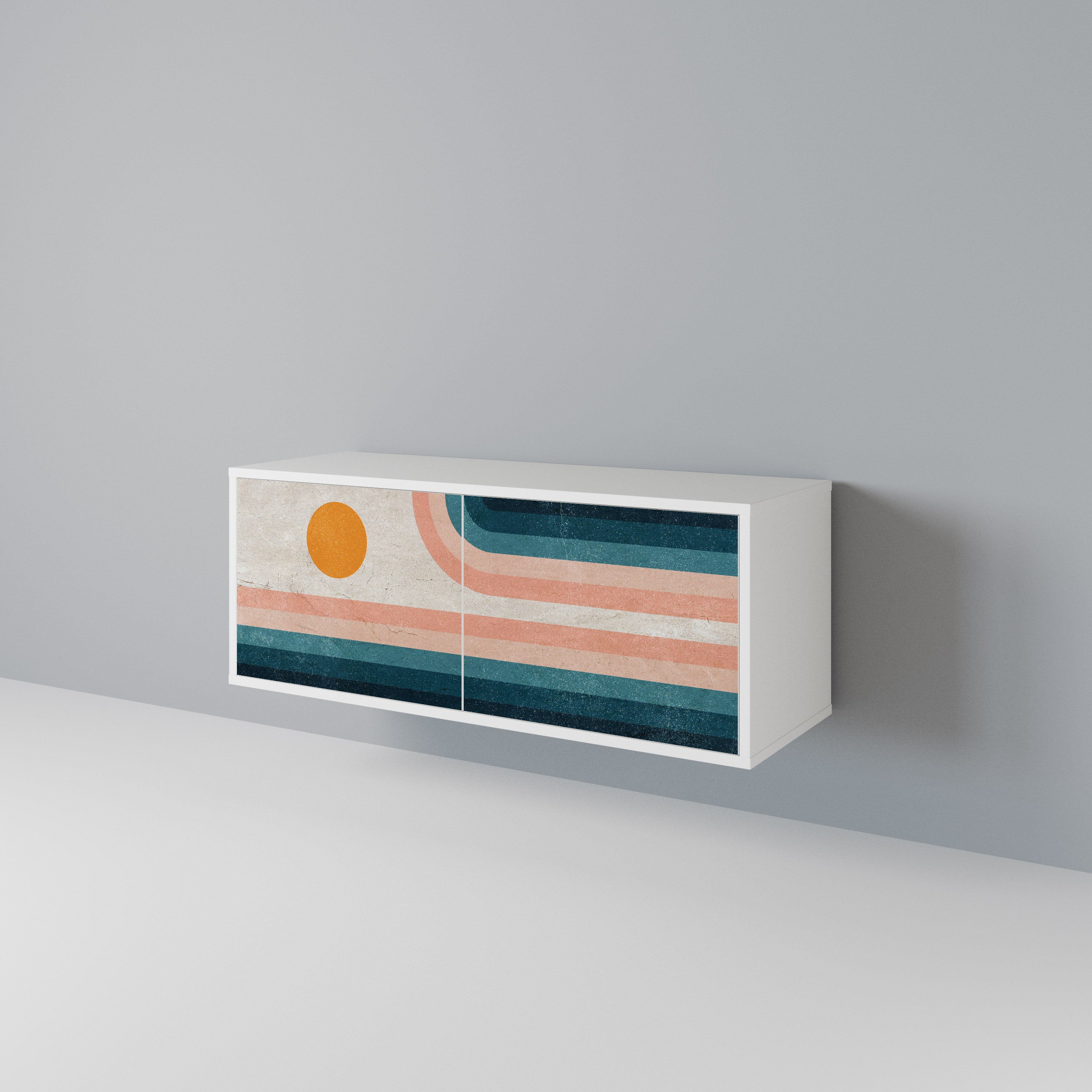 TWO HALVES Compact 2-Door TV Cabinet