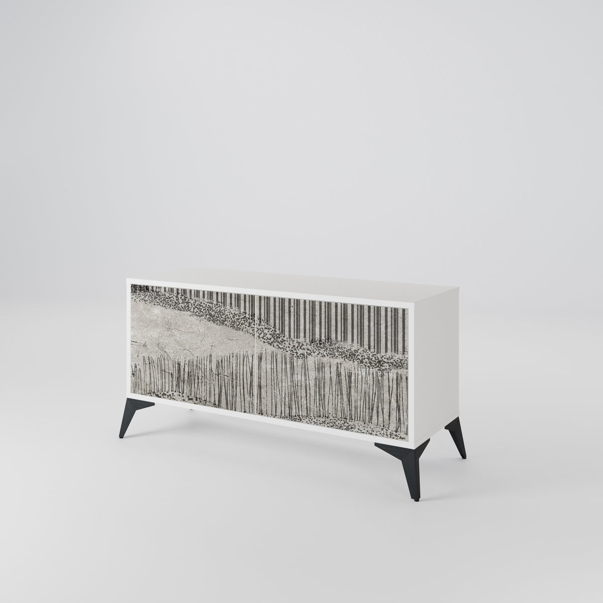 GRAIN LINES Compact 2-Door TV Cabinet