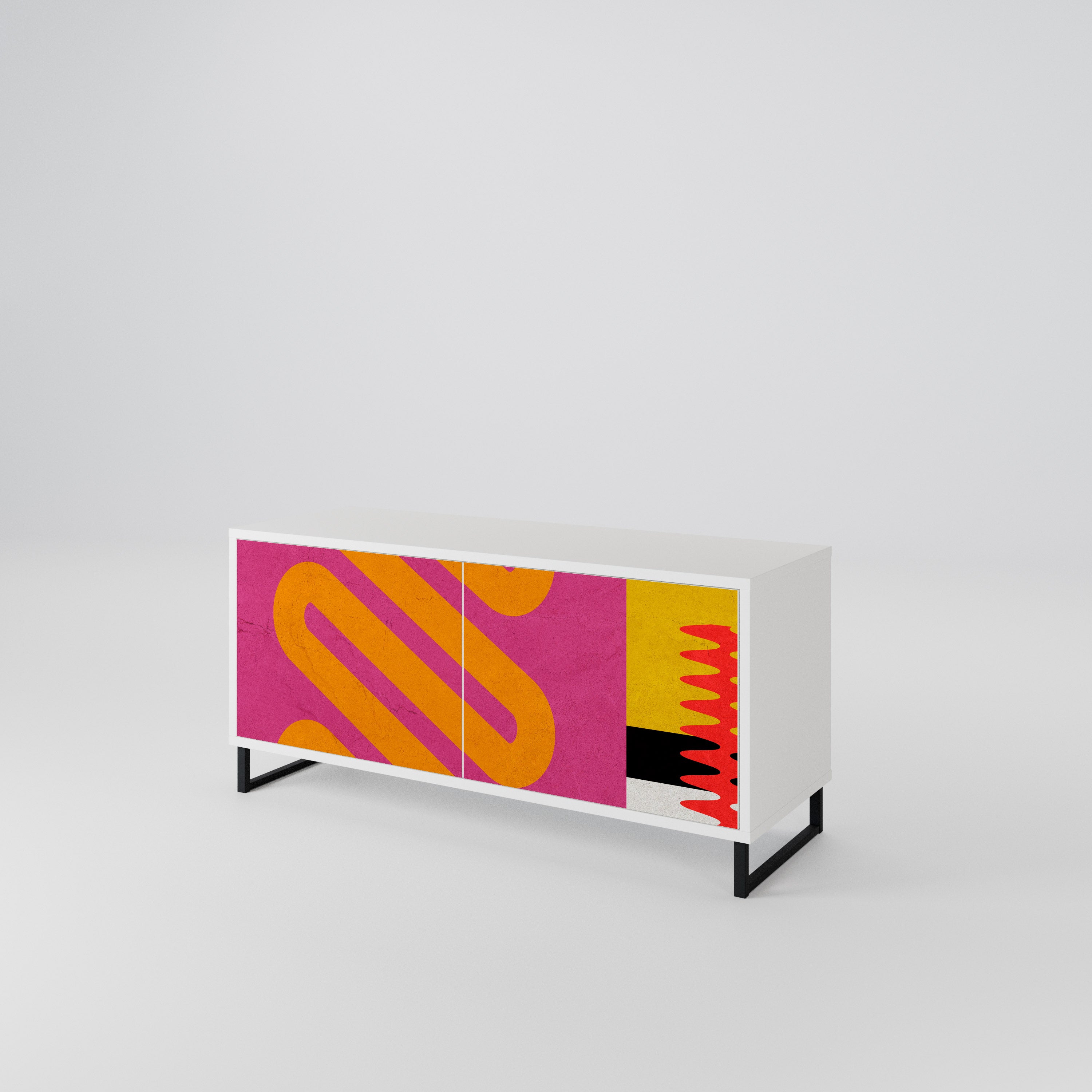 VIVID ART Kompaktes 2-türiges TV-Lowboard
