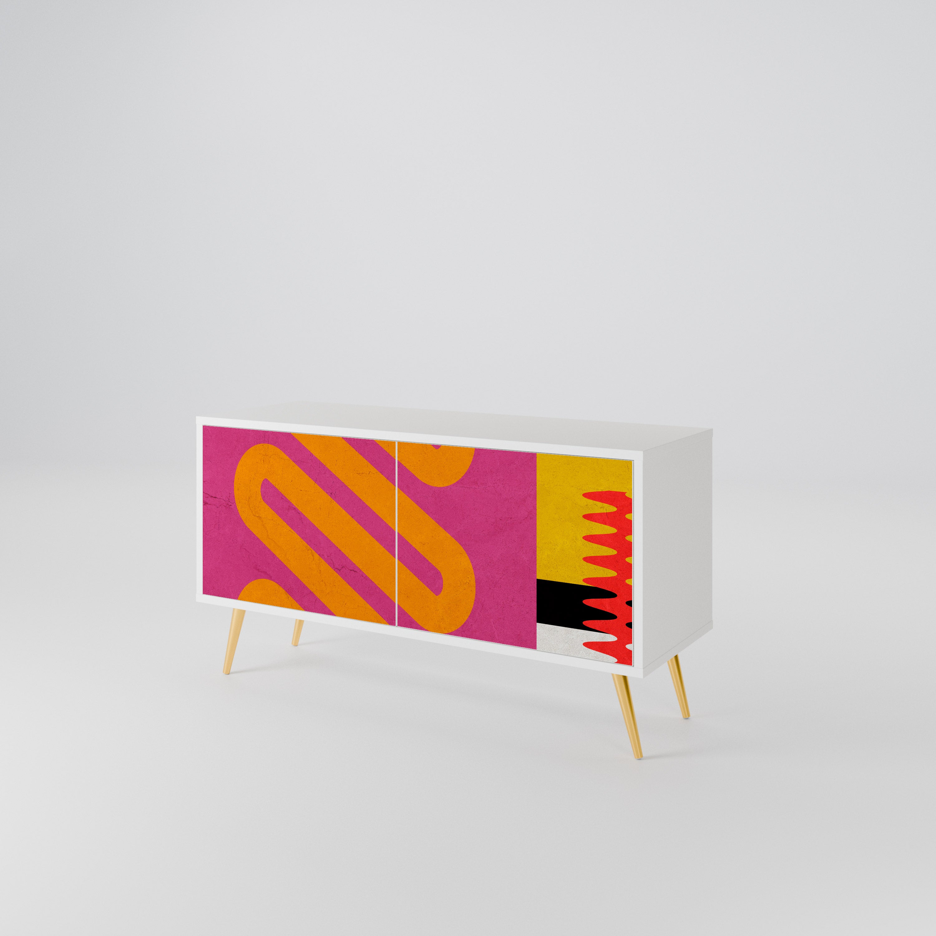 VIVID ART Kompaktes 2-türiges TV-Lowboard