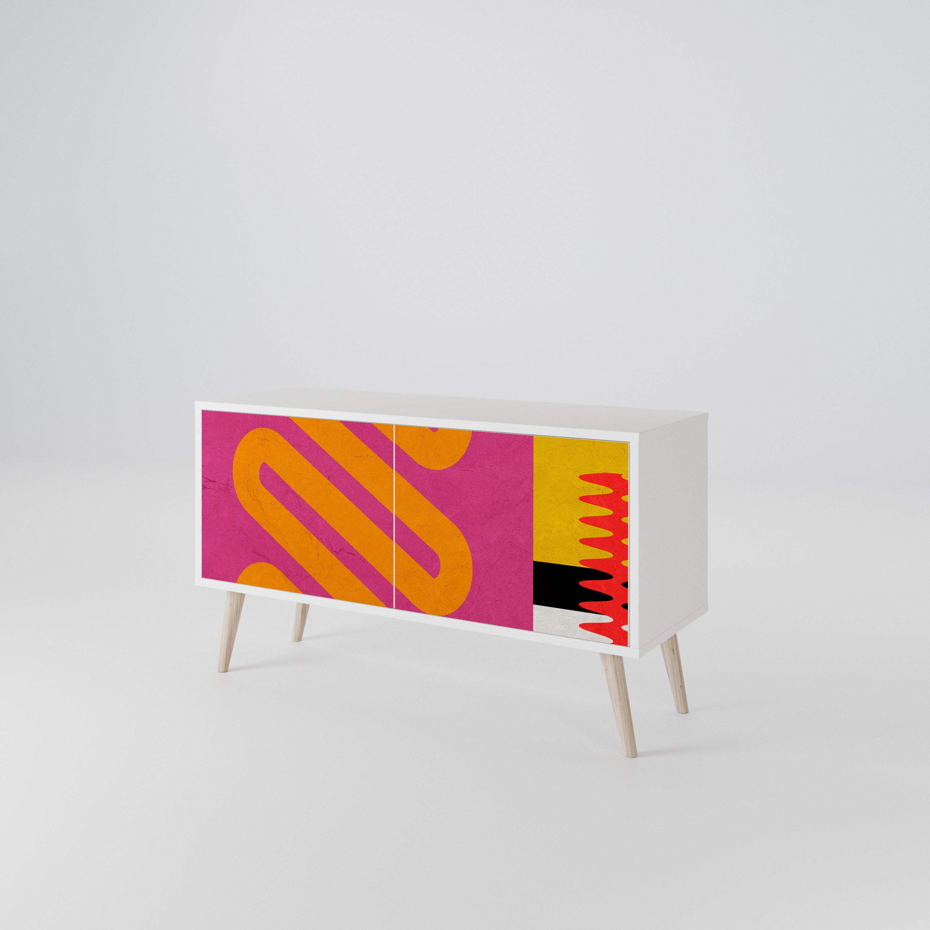 VIVID ART Kompaktes 2-türiges TV-Lowboard