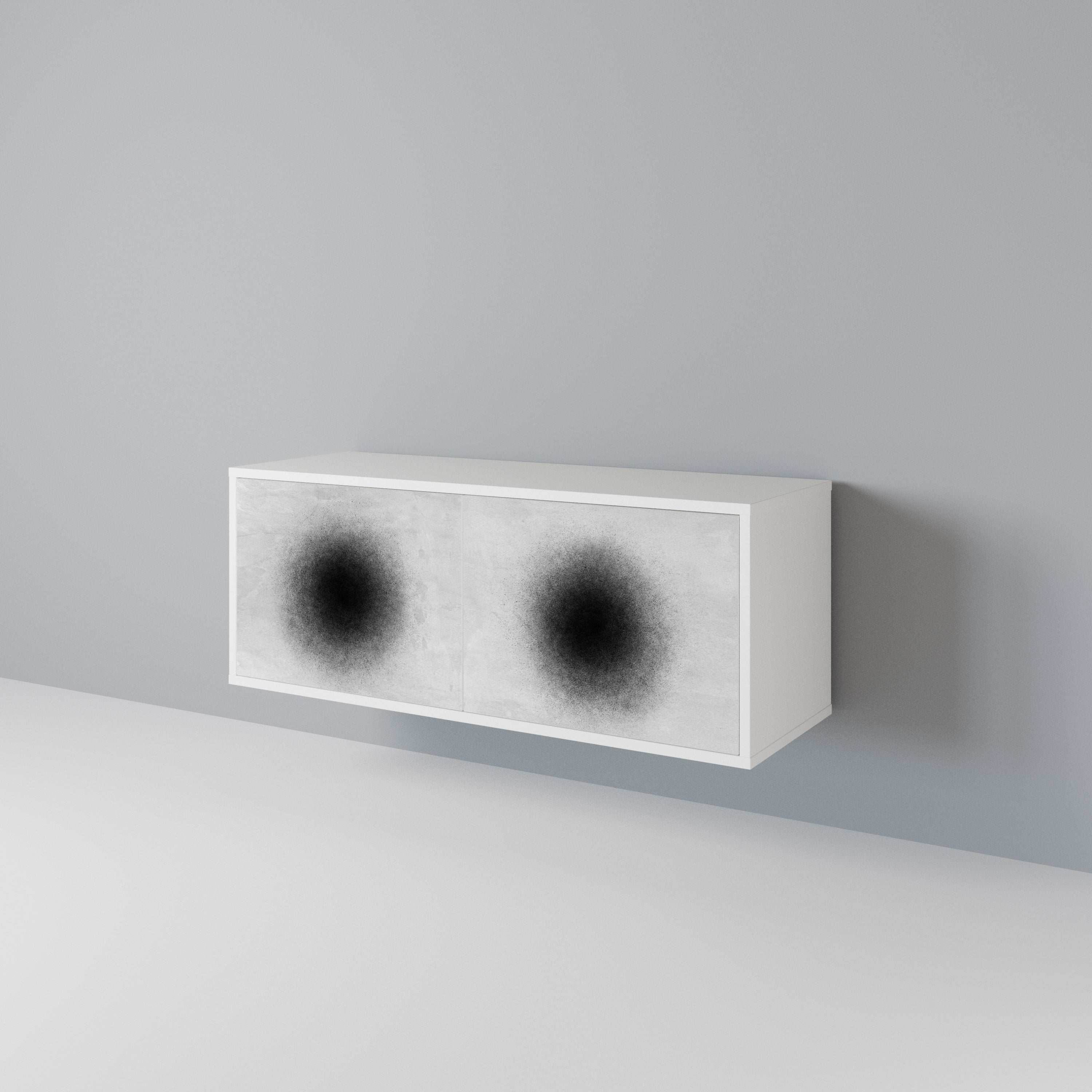 BLACK HOLE Kompaktes 2-türiges TV-Lowboard