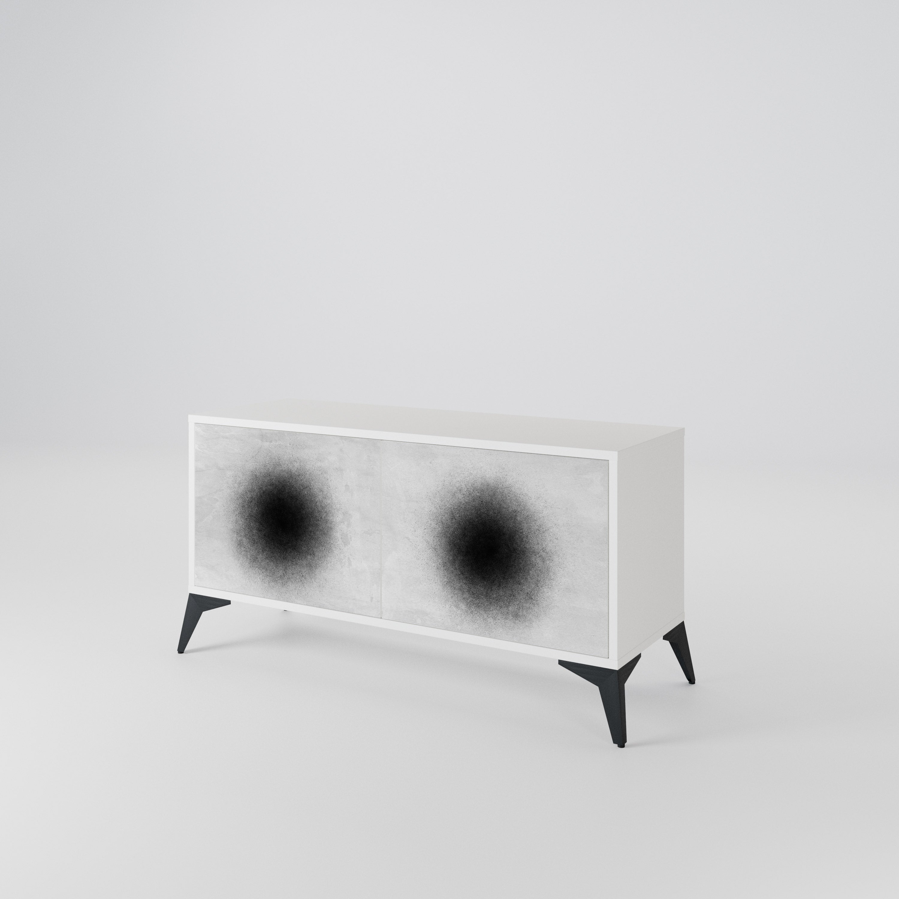 BLACK HOLE Kompaktes 2-türiges TV-Lowboard