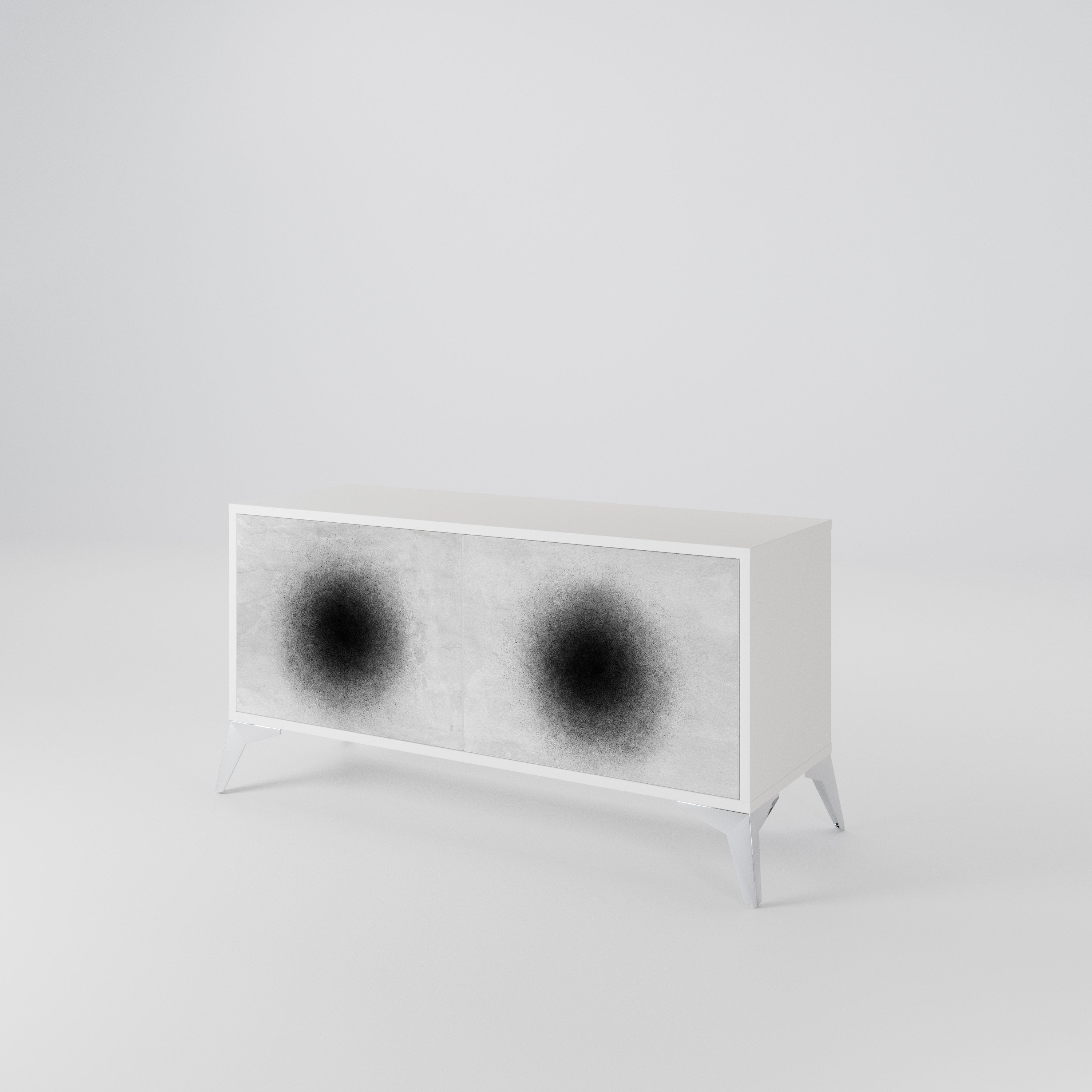 BLACK HOLE Kompaktes 2-türiges TV-Lowboard