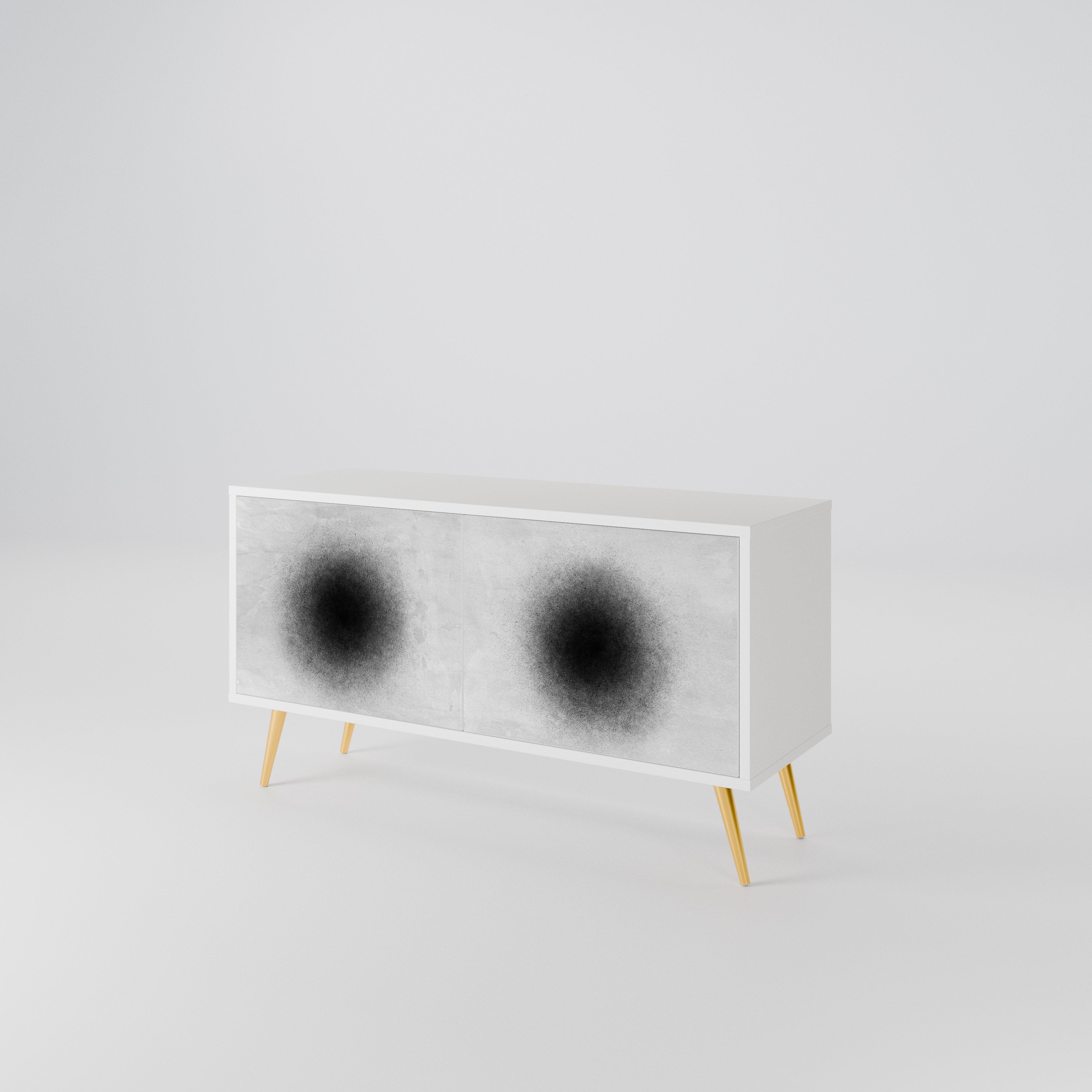 BLACK HOLE Kompaktes 2-türiges TV-Lowboard