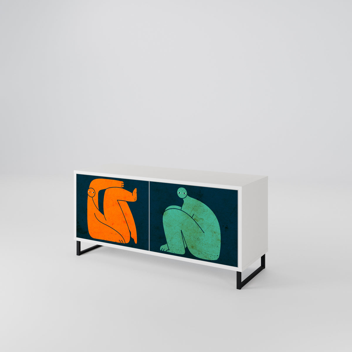 TOGETHER BUT SEPARATELY Kompaktes 2-türiges TV-Lowboard