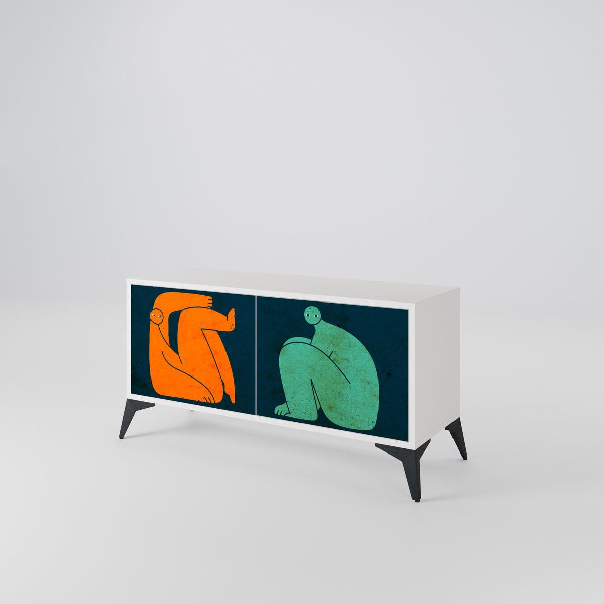 TOGETHER BUT SEPARATELY Kompaktes 2-türiges TV-Lowboard