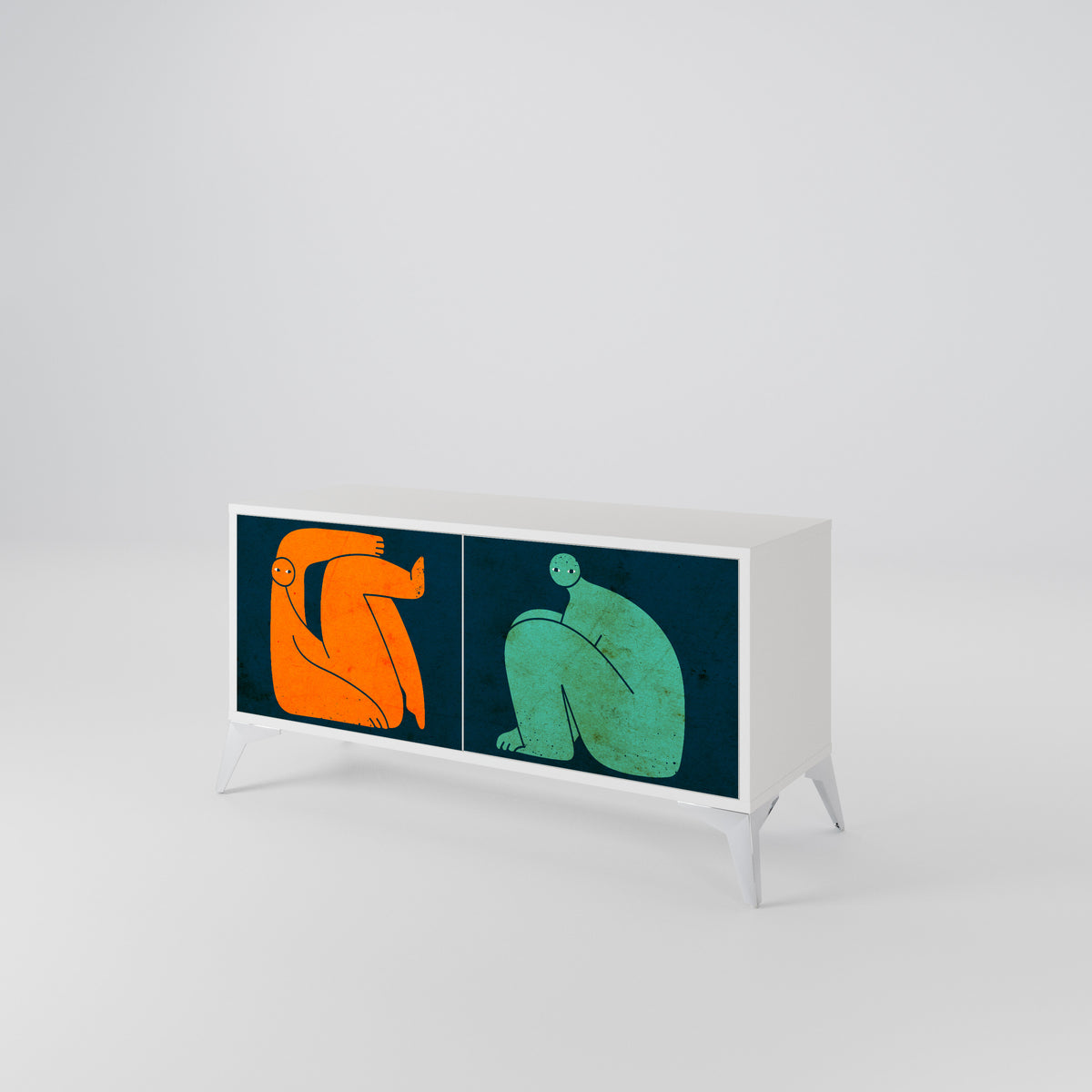 TOGETHER BUT SEPARATELY Kompaktes 2-türiges TV-Lowboard