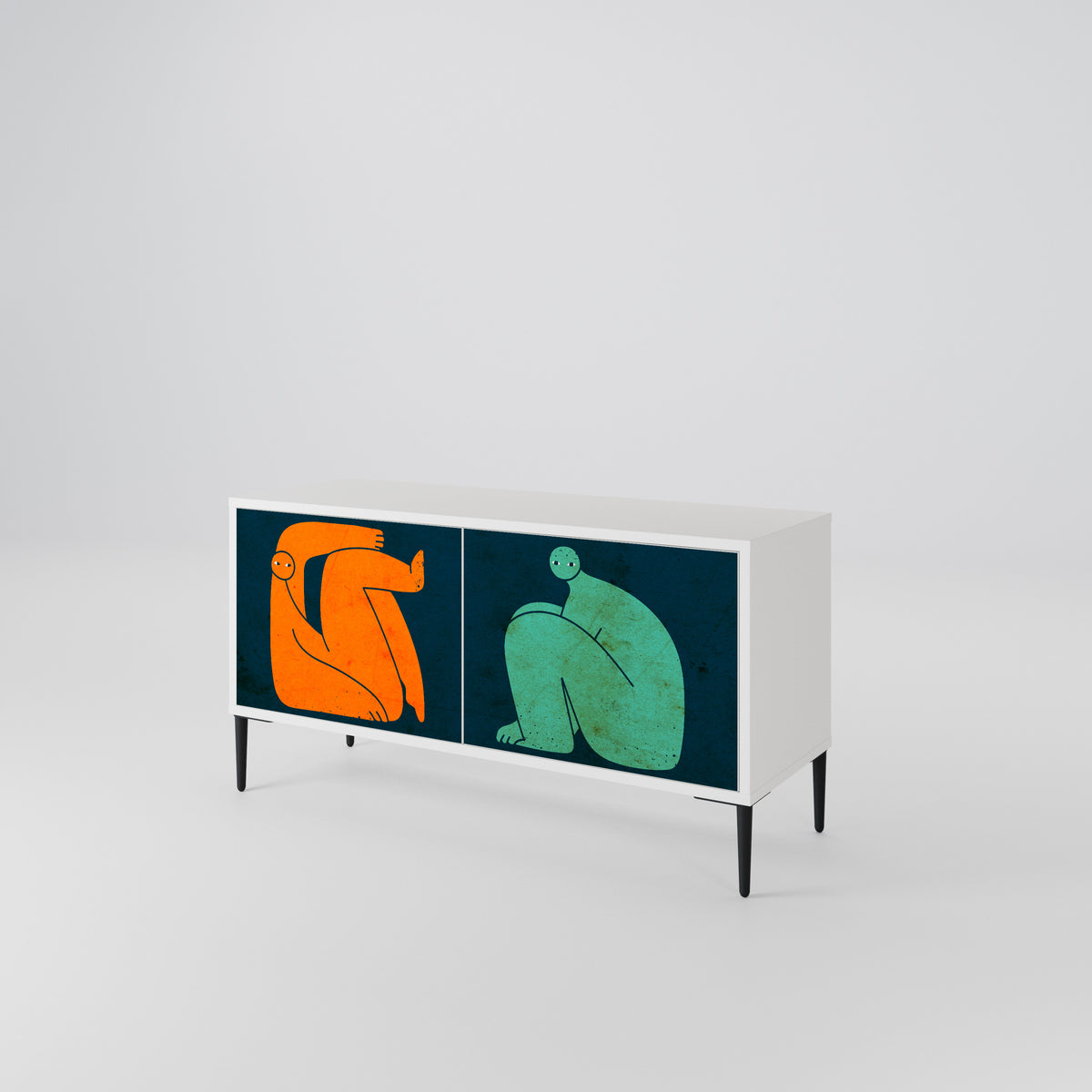 TOGETHER BUT SEPARATELY Kompaktes 2-türiges TV-Lowboard