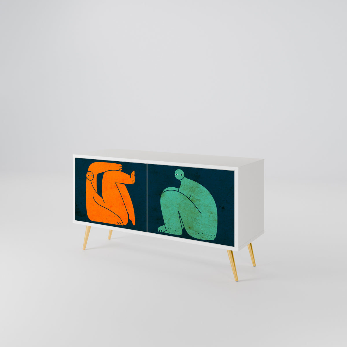 TOGETHER BUT SEPARATELY Kompaktes 2-türiges TV-Lowboard