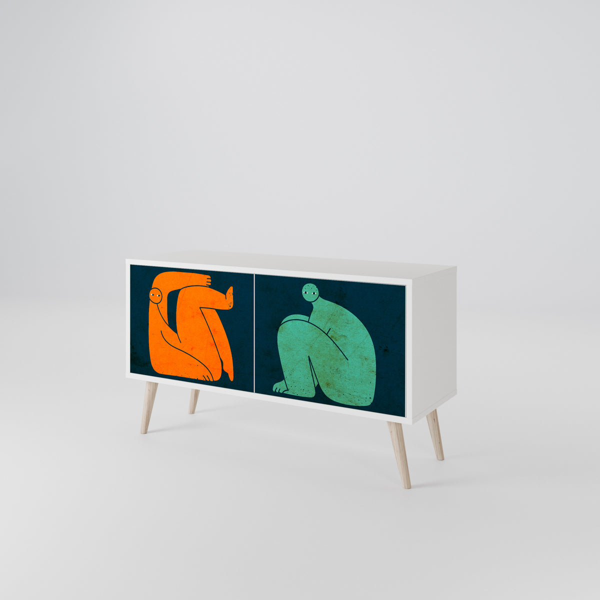 TOGETHER BUT SEPARATELY Kompaktes 2-türiges TV-Lowboard