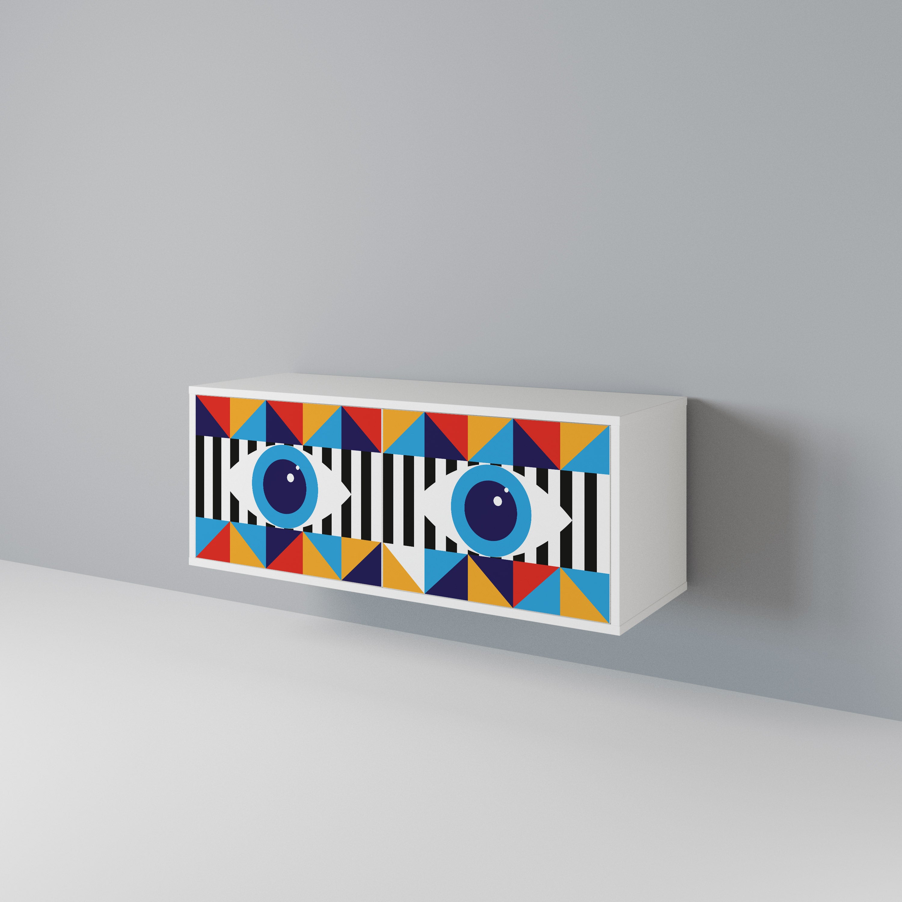 ABSTRACTION AND GEOMETRY Kompaktes 2-türiges TV-Lowboard