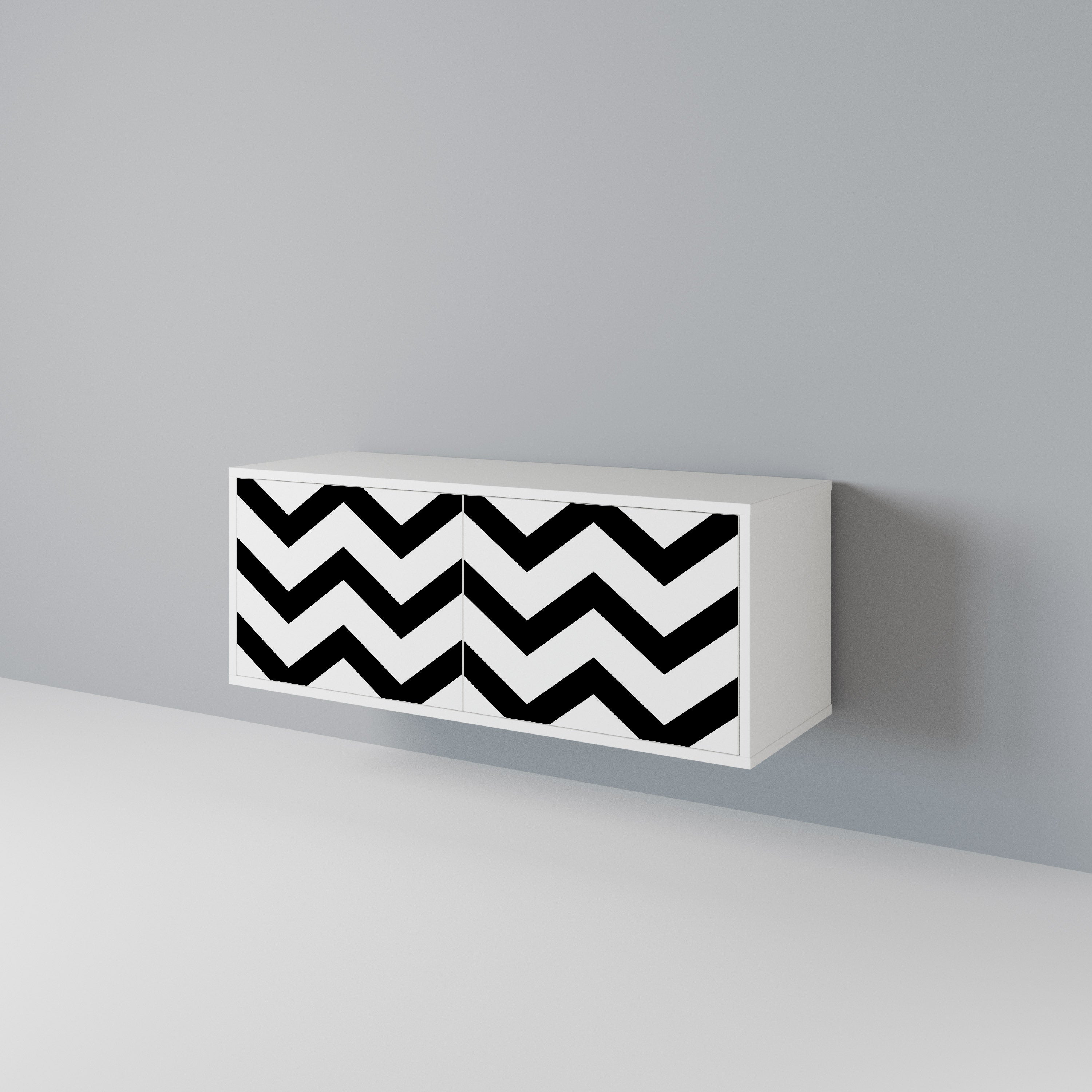 CLASSIC ZIG ZAG Kompaktes 2-türiges TV-Lowboard
