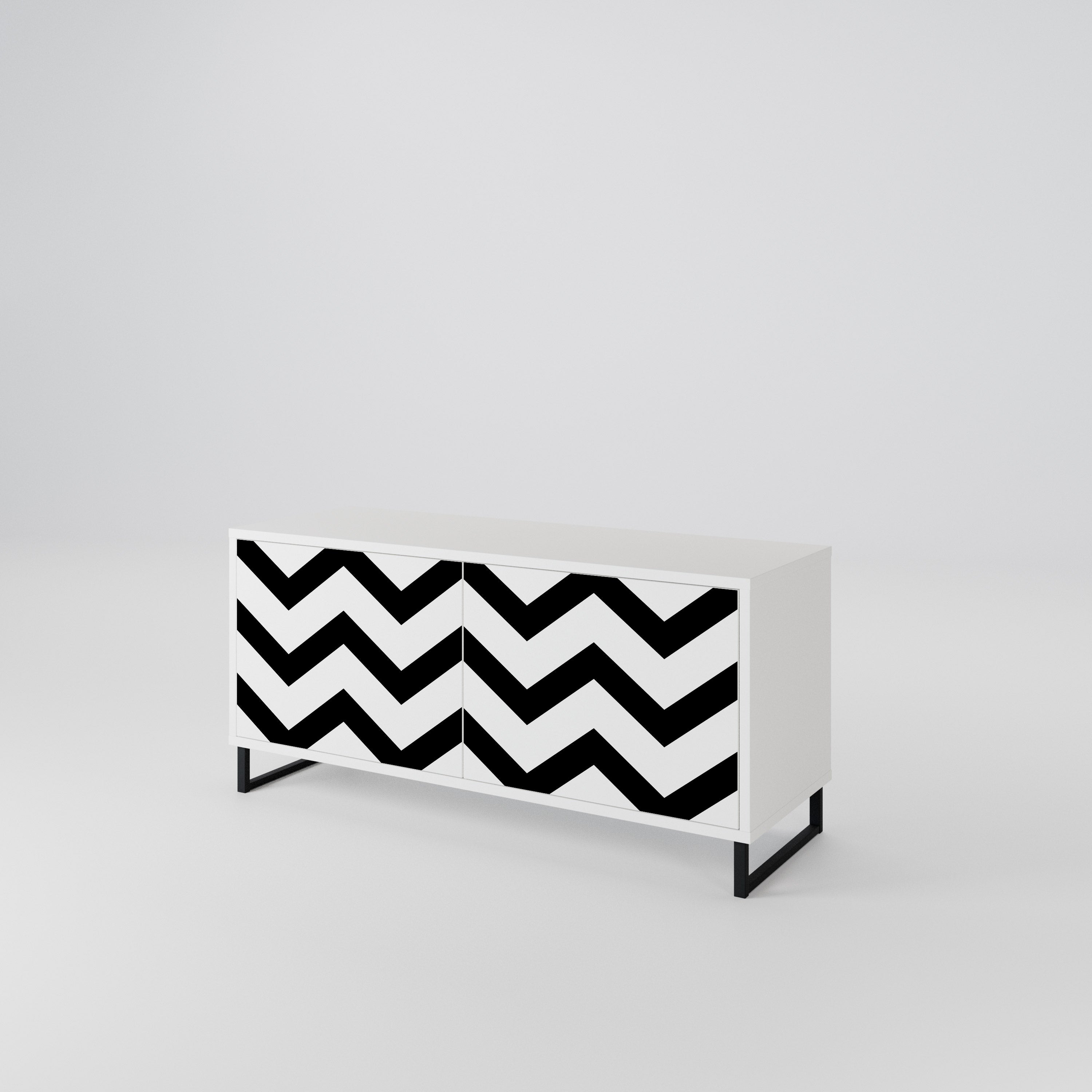 CLASSIC ZIG ZAG Kompaktes 2-türiges TV-Lowboard