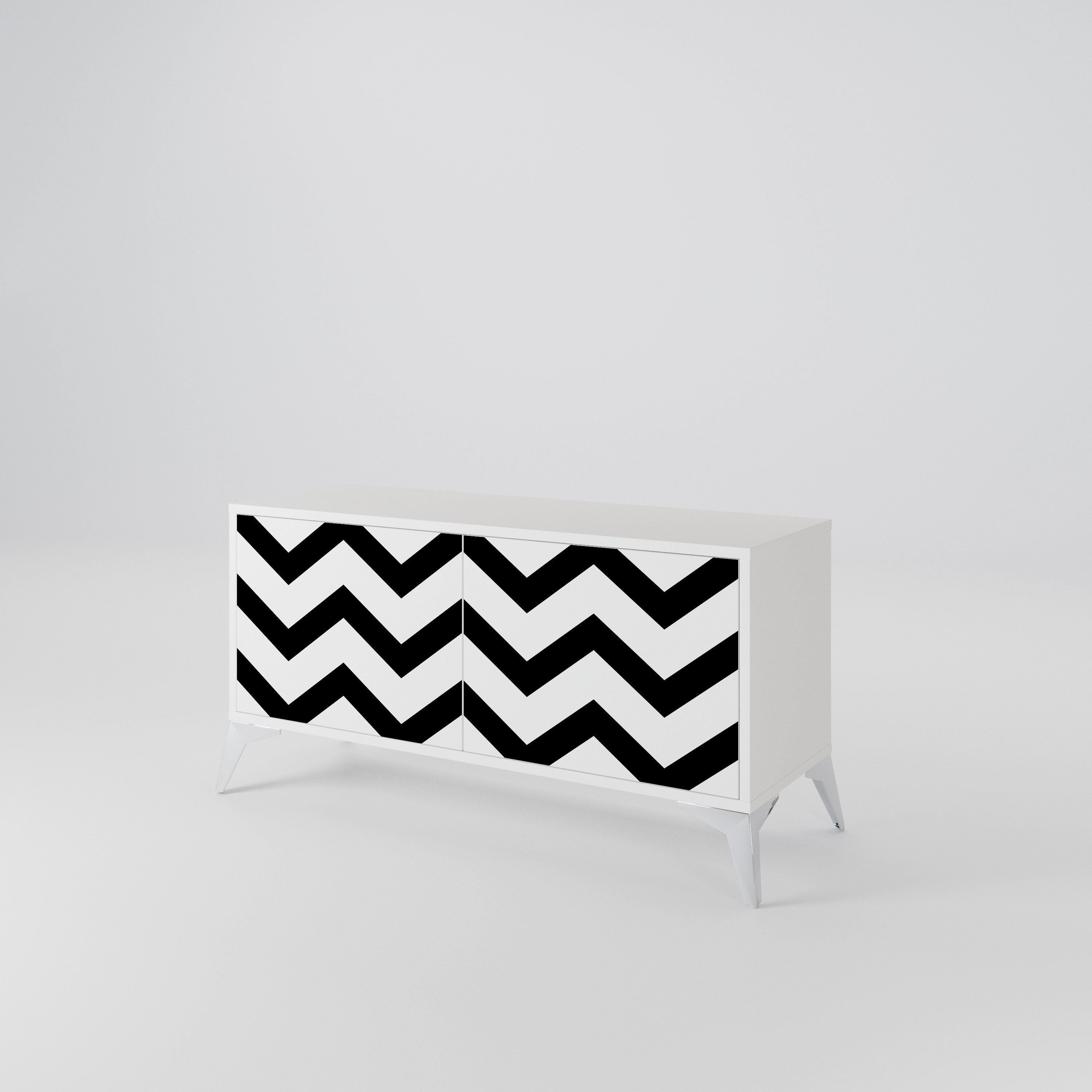 CLASSIC ZIG ZAG Kompaktes 2-türiges TV-Lowboard