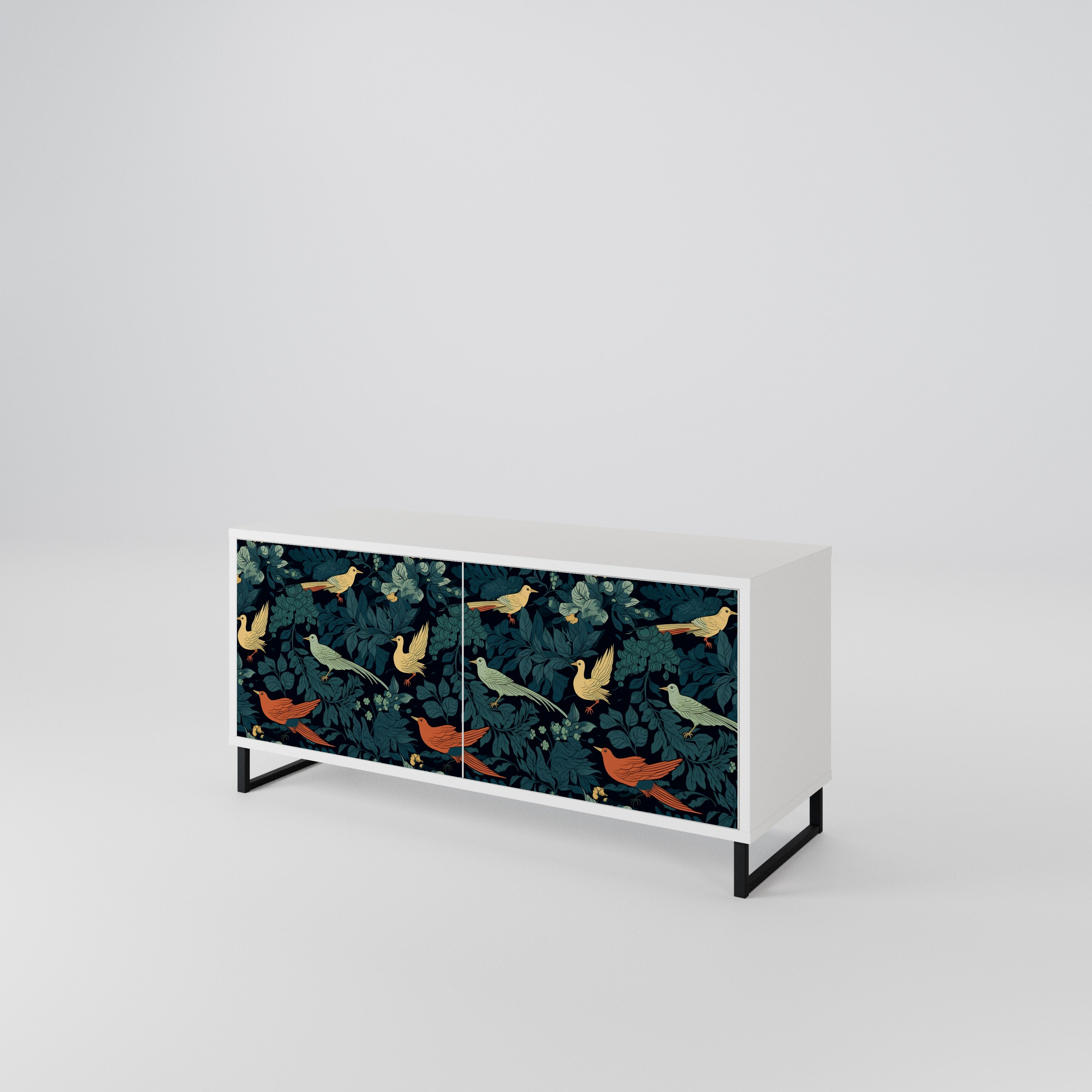 FOWL ORNAMENT Kompaktes 2-türiges TV-Lowboard