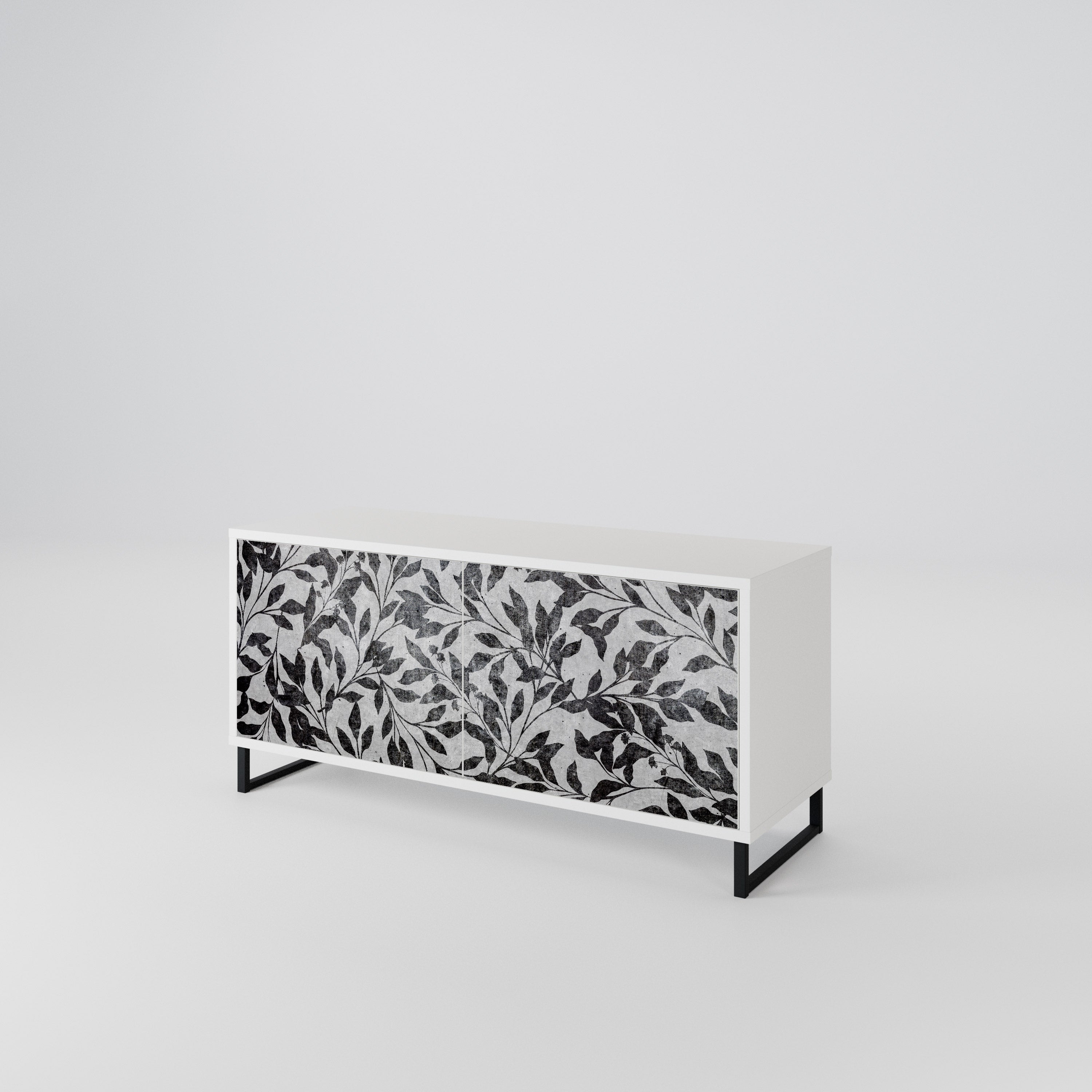 CHARCOAL SPROUT Kompaktes 2-türiges TV-Lowboard