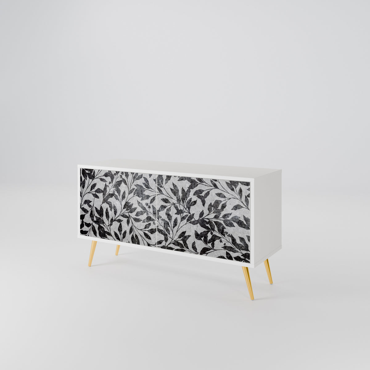 CHARCOAL SPROUT Kompaktes 2-türiges TV-Lowboard