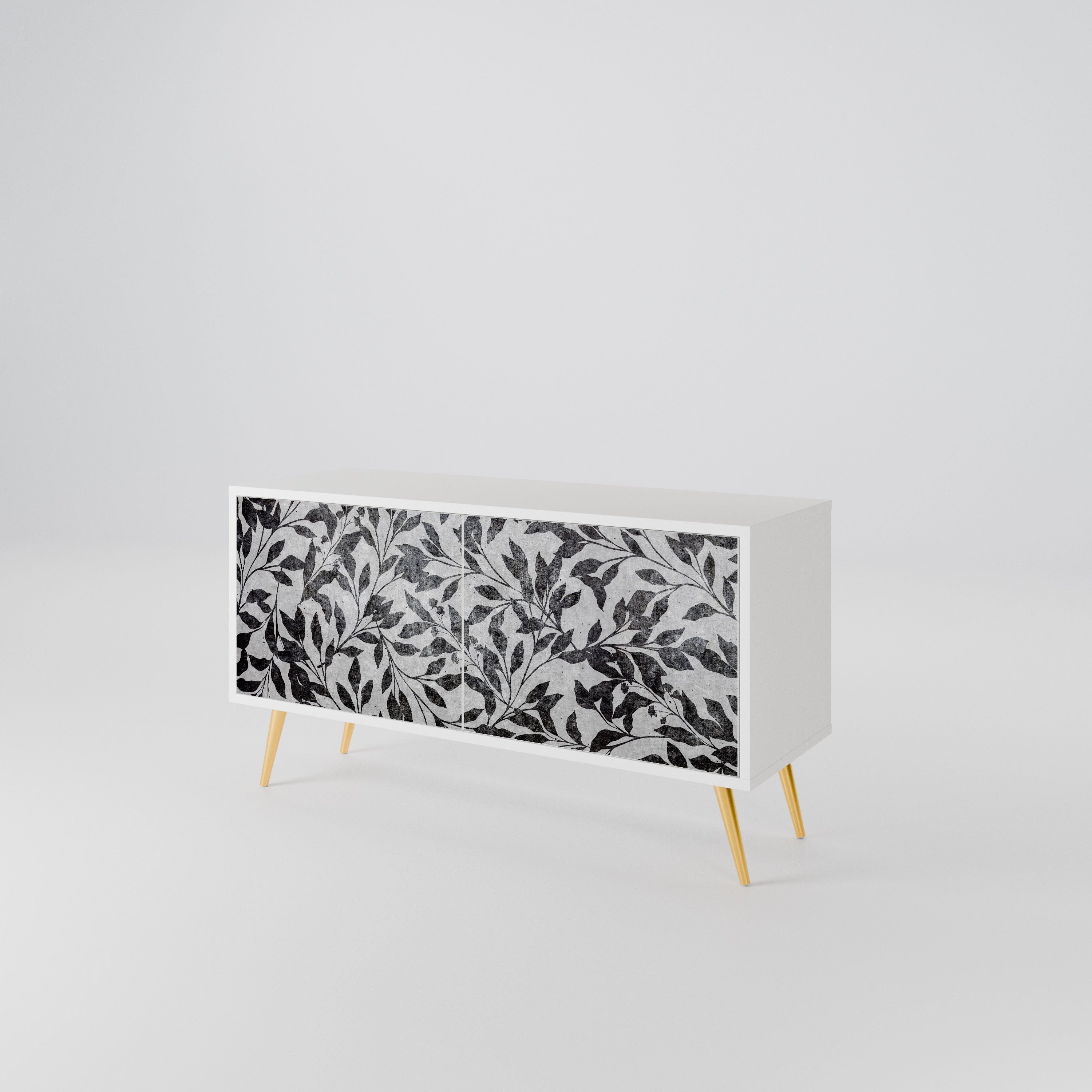 CHARCOAL SPROUT Kompaktes 2-türiges TV-Lowboard