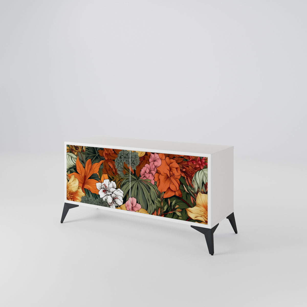 RADIANT FLORA Compact 2-Door TV Cabinet