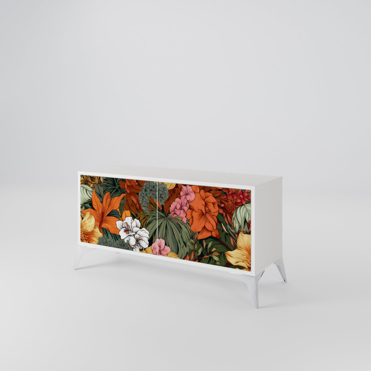 RADIANT FLORA Compact 2-Door TV Cabinet