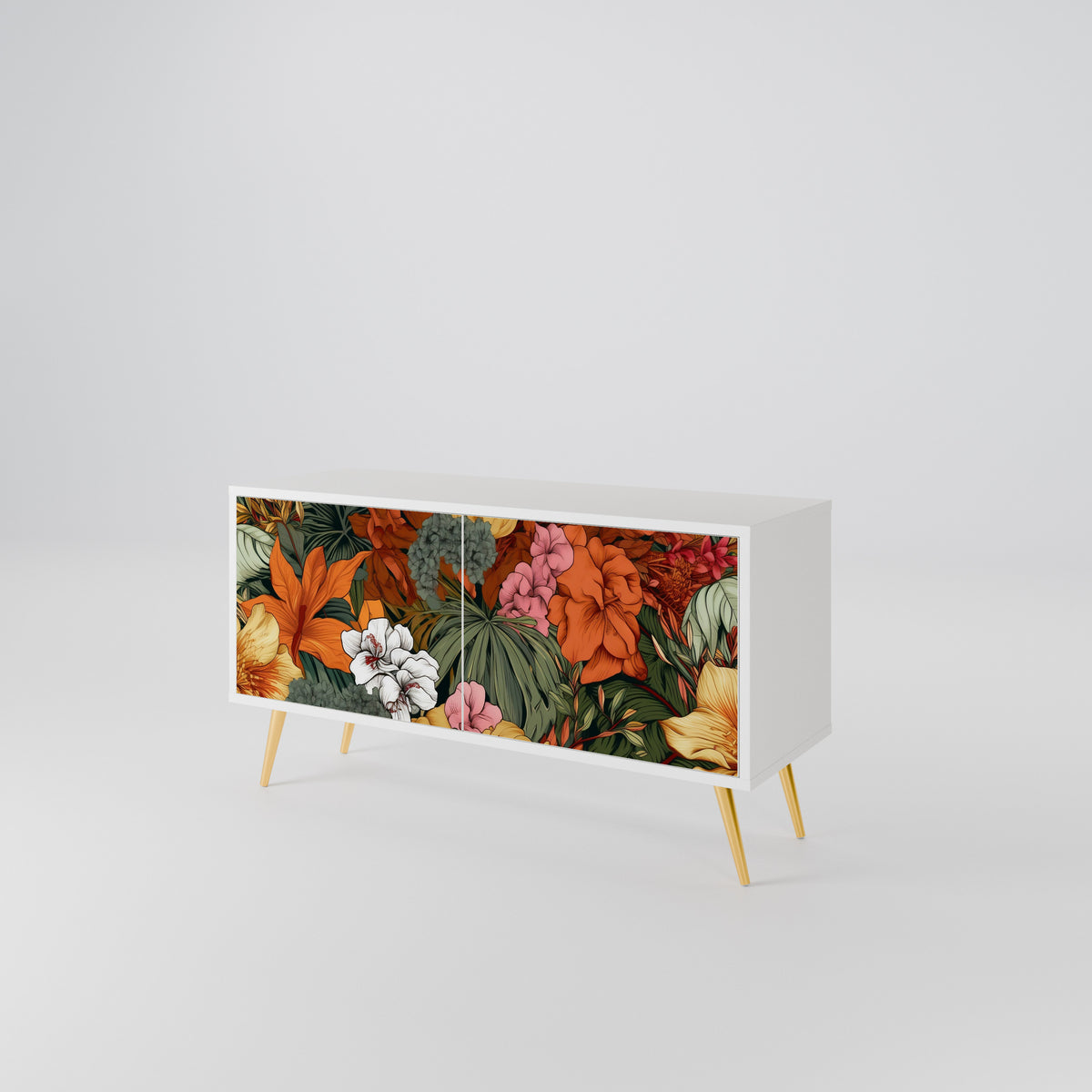 RADIANT FLORA Compact 2-Door TV Cabinet