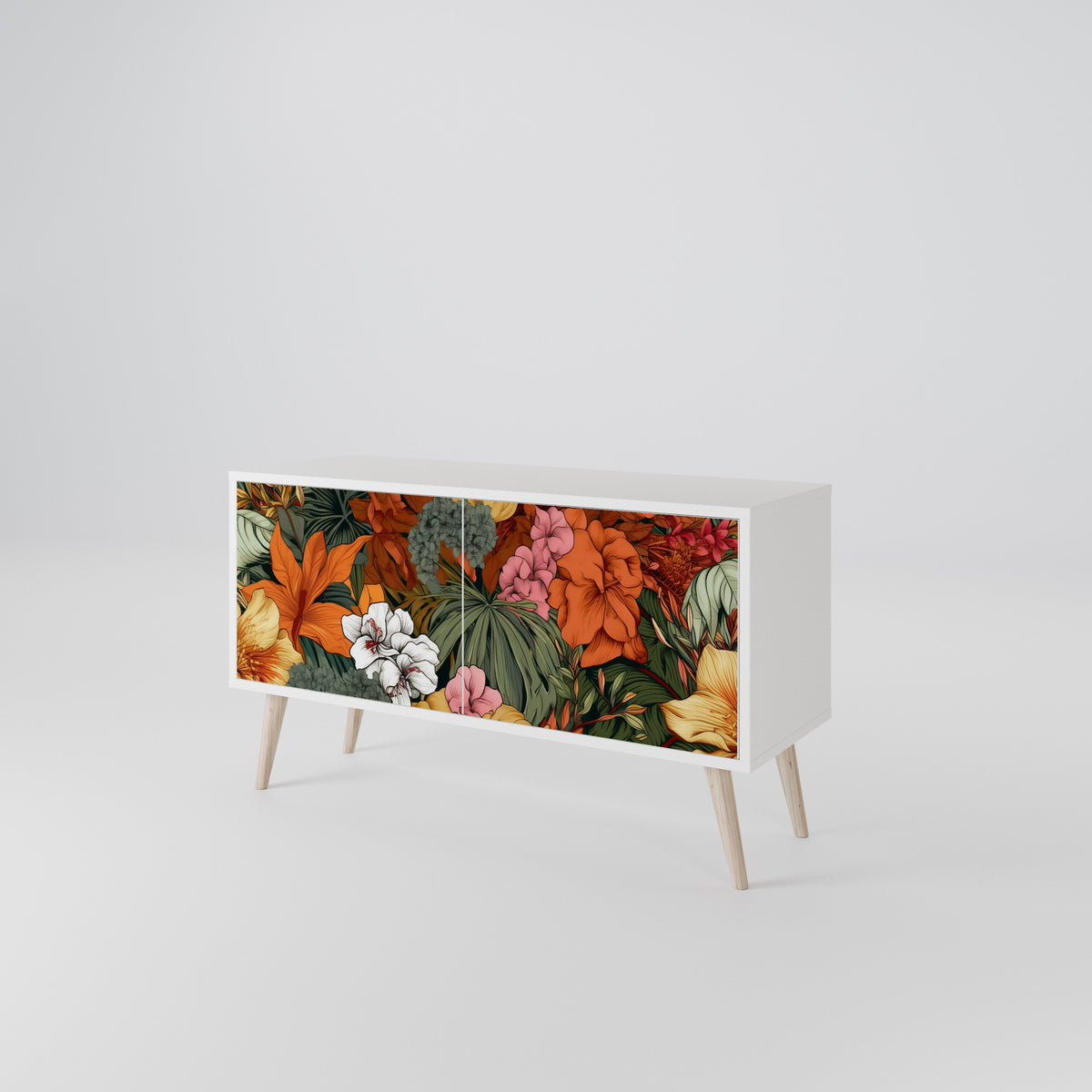 RADIANT FLORA Compact 2-Door TV Cabinet