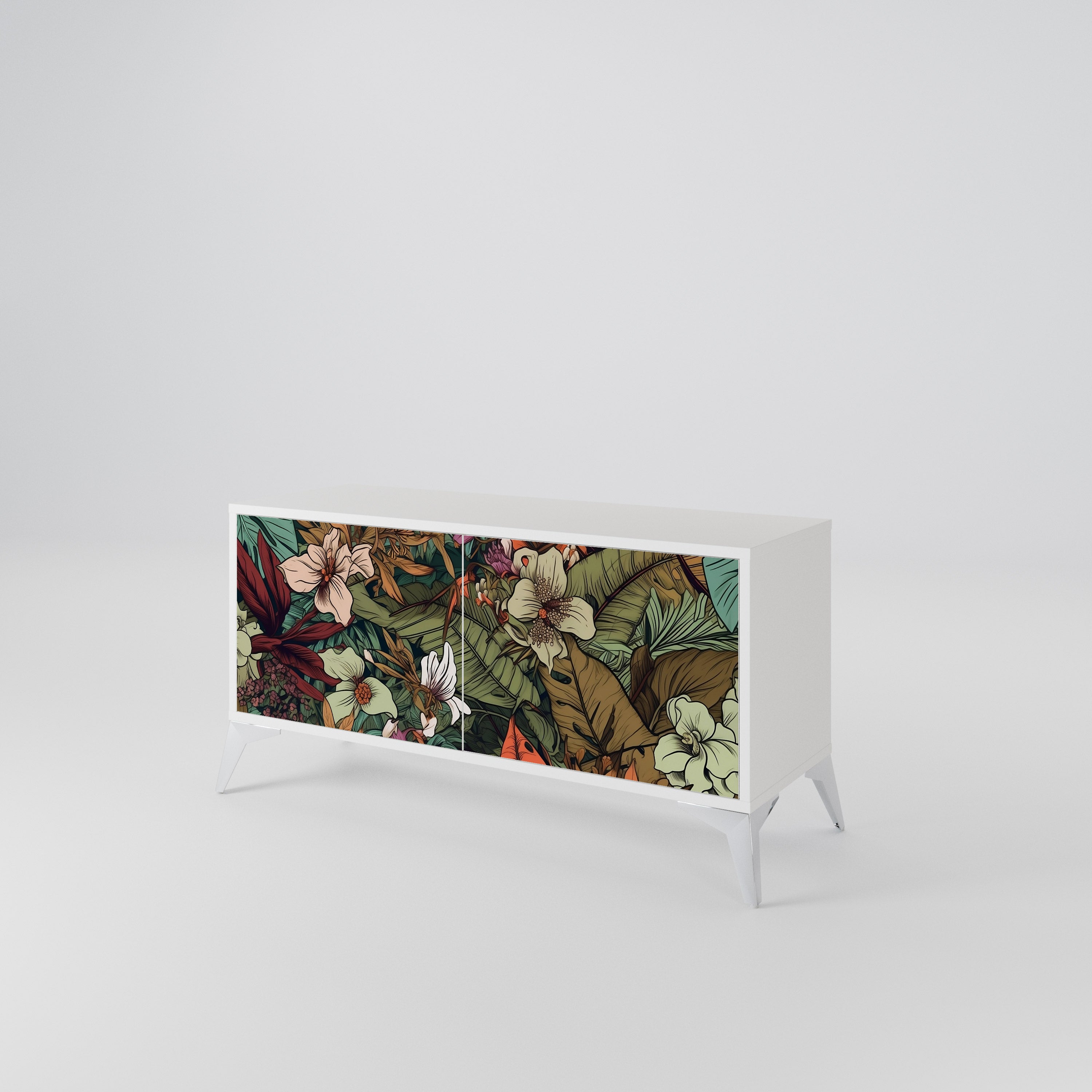 BOTANICAL EMERGENCE Kompaktes 2-türiges TV-Lowboard
