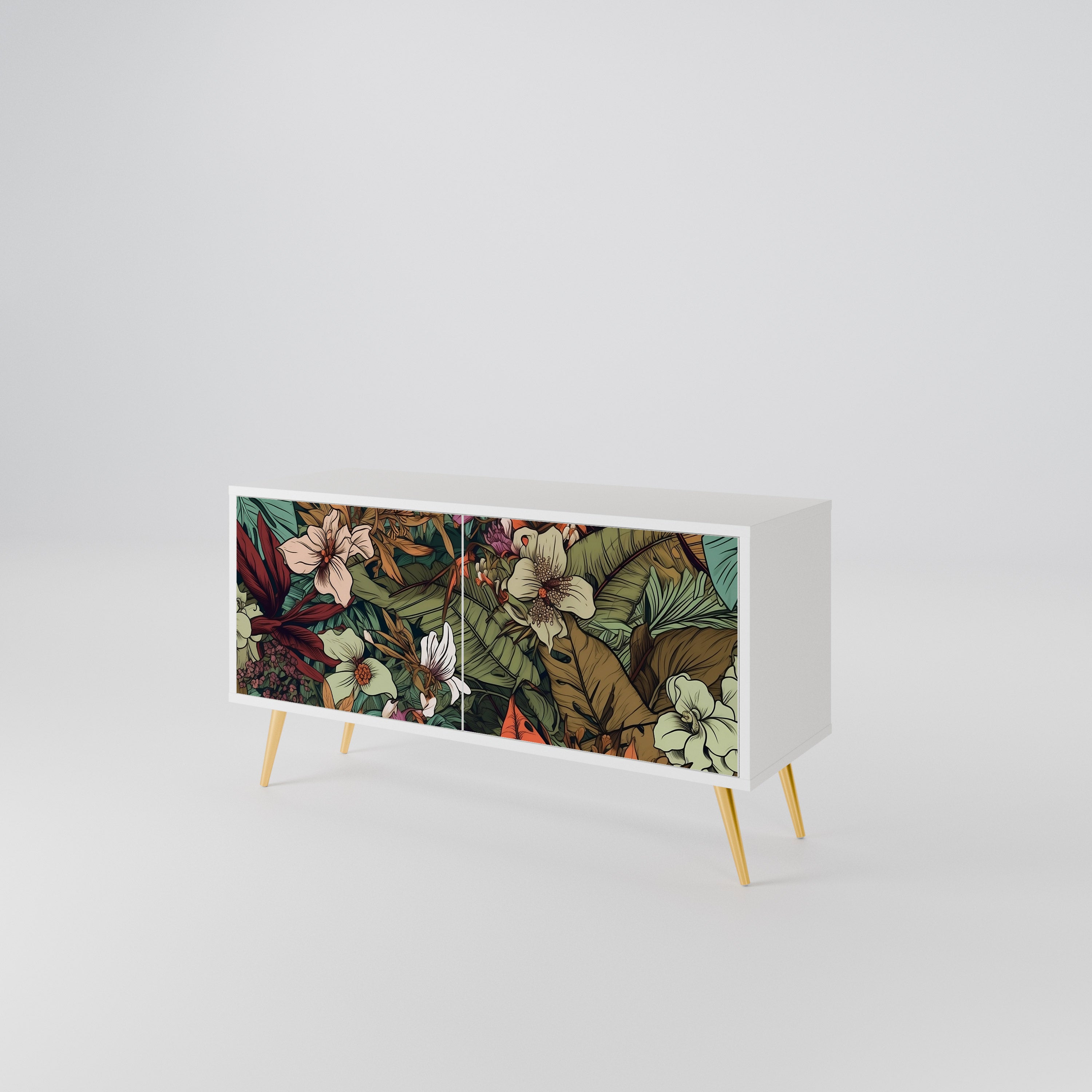 BOTANICAL EMERGENCE Kompaktes 2-türiges TV-Lowboard
