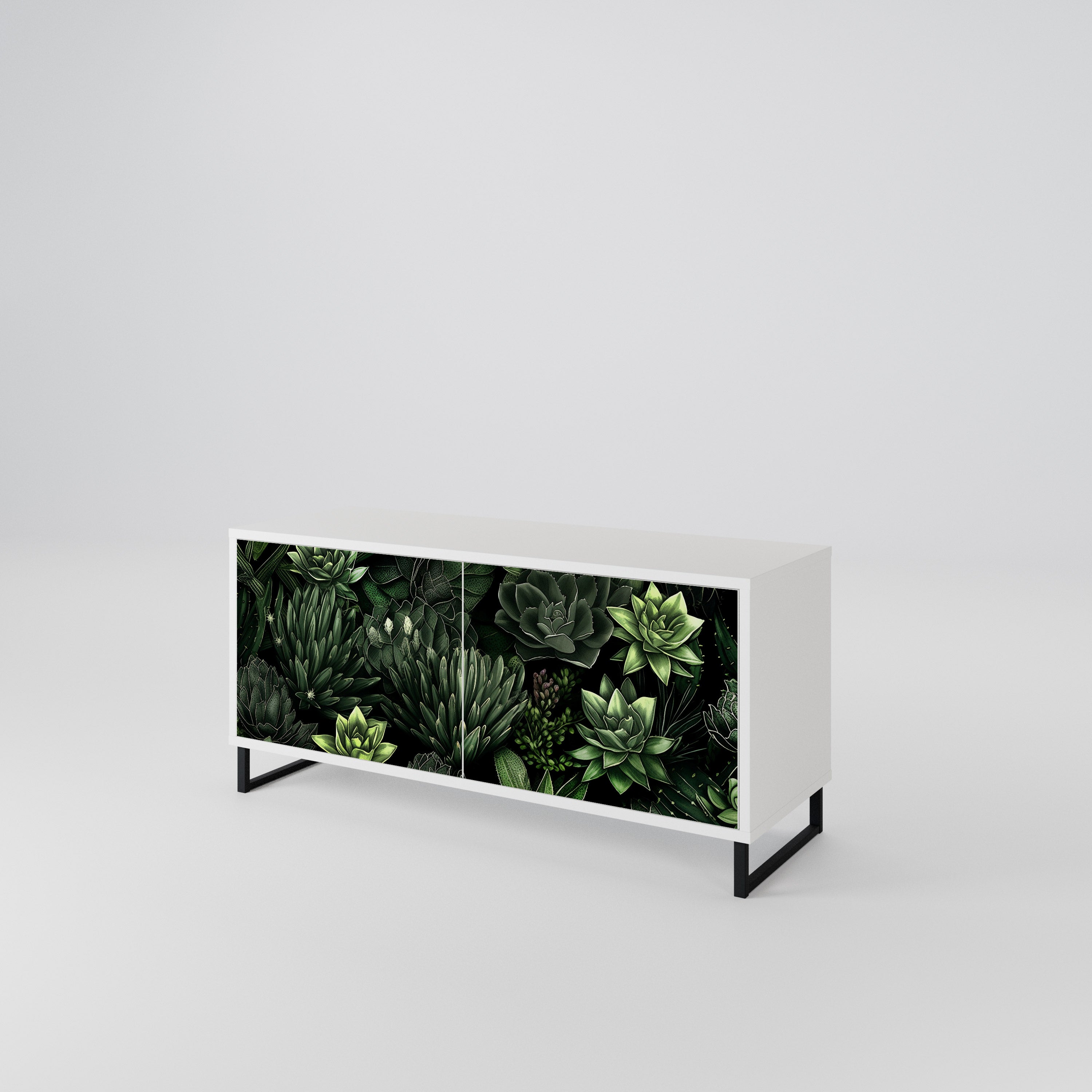 SUCCULENT JUNGLE Kompaktes 2-türiges TV-Lowboard